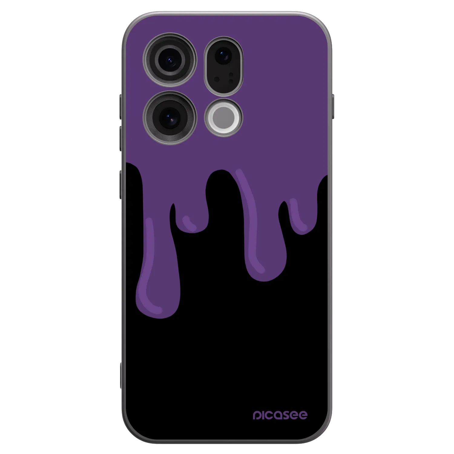 Picasee Μαύρη θήκη σιλικόνης για OPPO Find X9 - Purple spooky