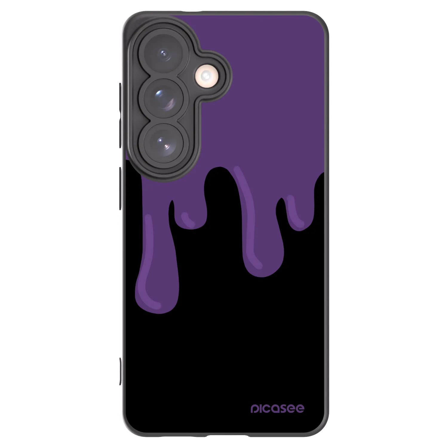 Picasee Μαύρη θήκη σιλικόνης για Samsung Galaxy S26 - Purple spooky