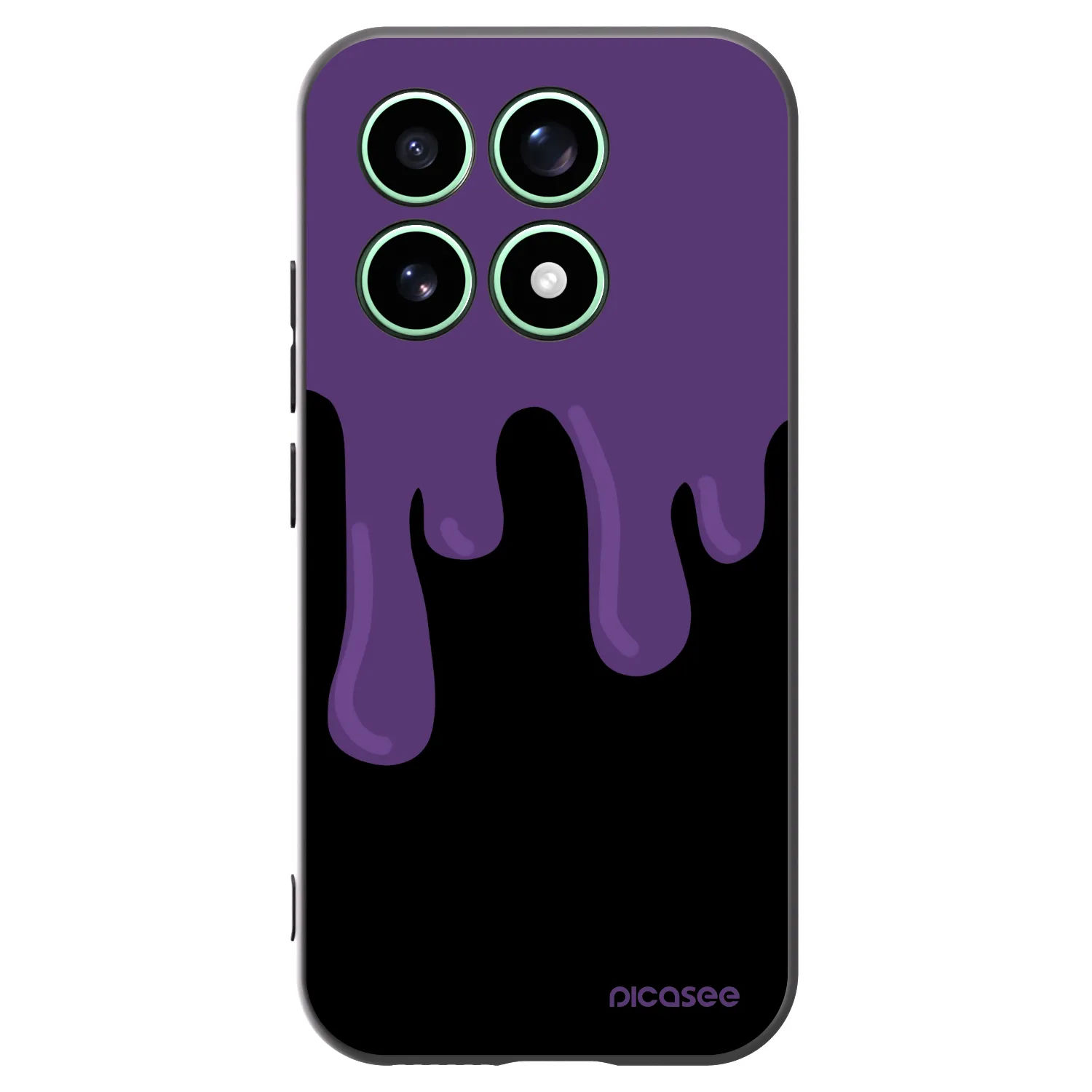 Picasee Μαύρη θήκη σιλικόνης για Xiaomi 17 - Purple spooky