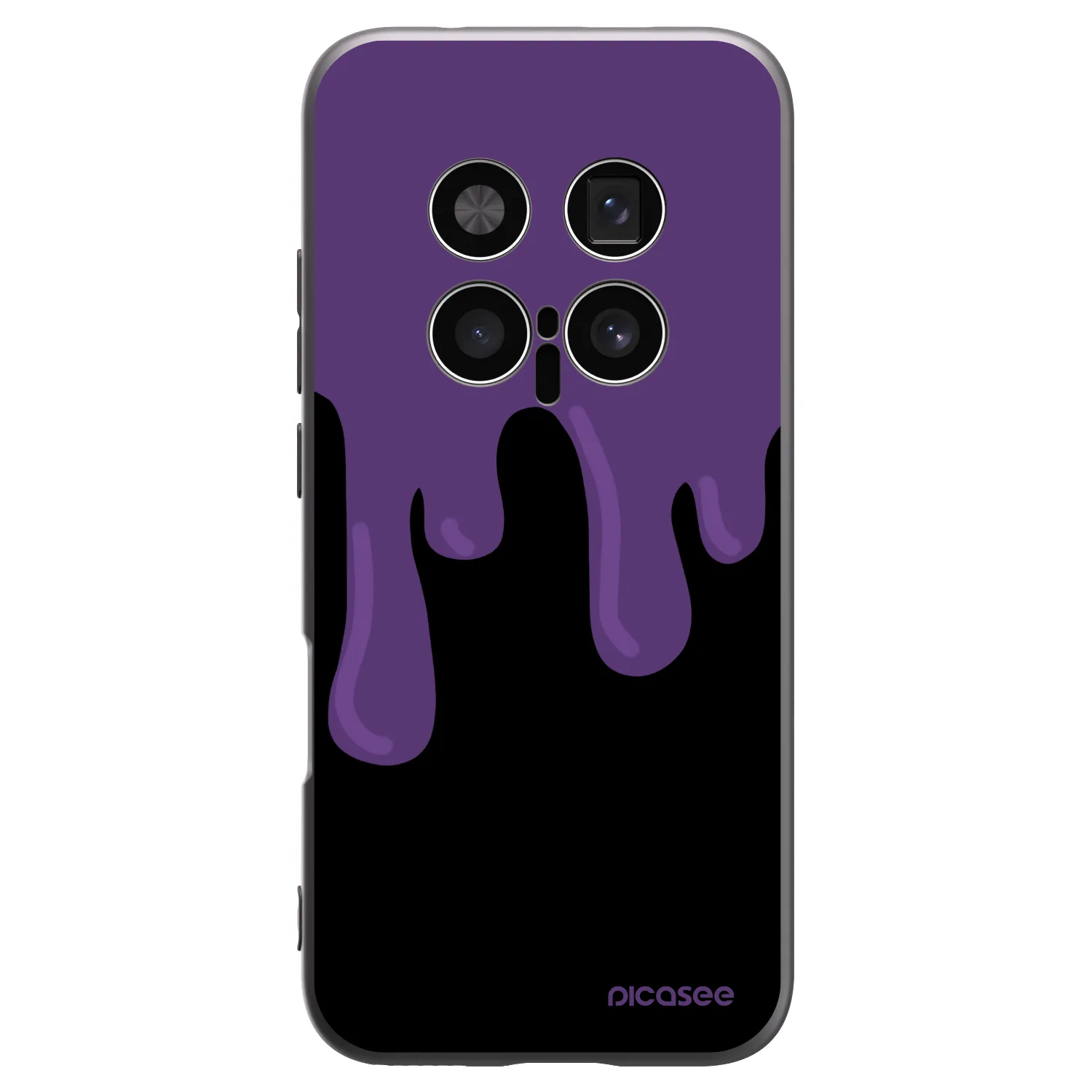 Picasee Μαύρη θήκη σιλικόνης για Honor Magic8 Pro 5G - Purple spooky