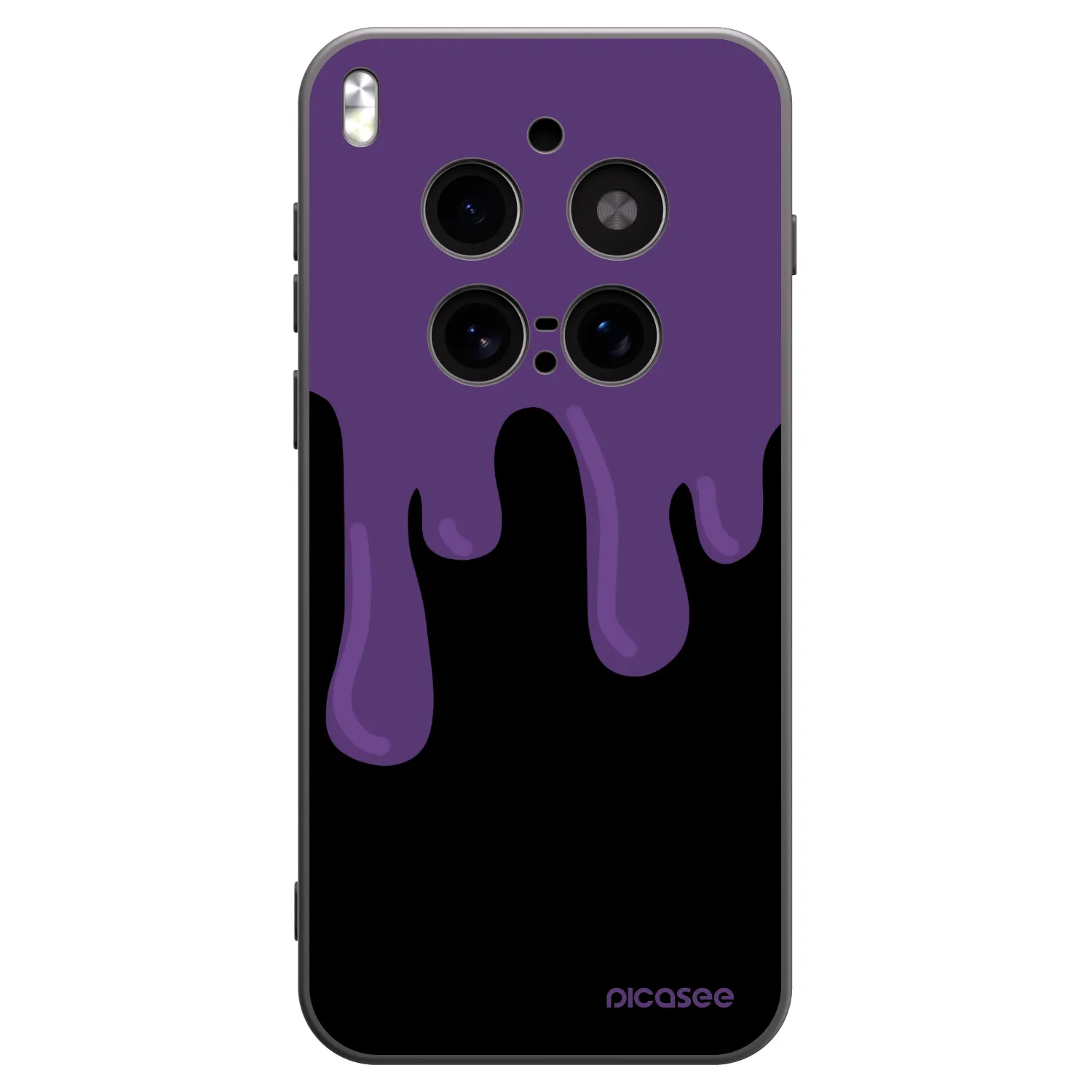 Picasee Μαύρη θήκη σιλικόνης για Vivo X300 Pro - Purple spooky