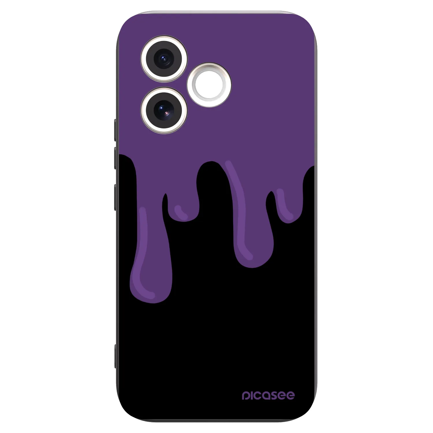 Picasee Μαύρη θήκη σιλικόνης για Honor 600 Lite - Purple spooky