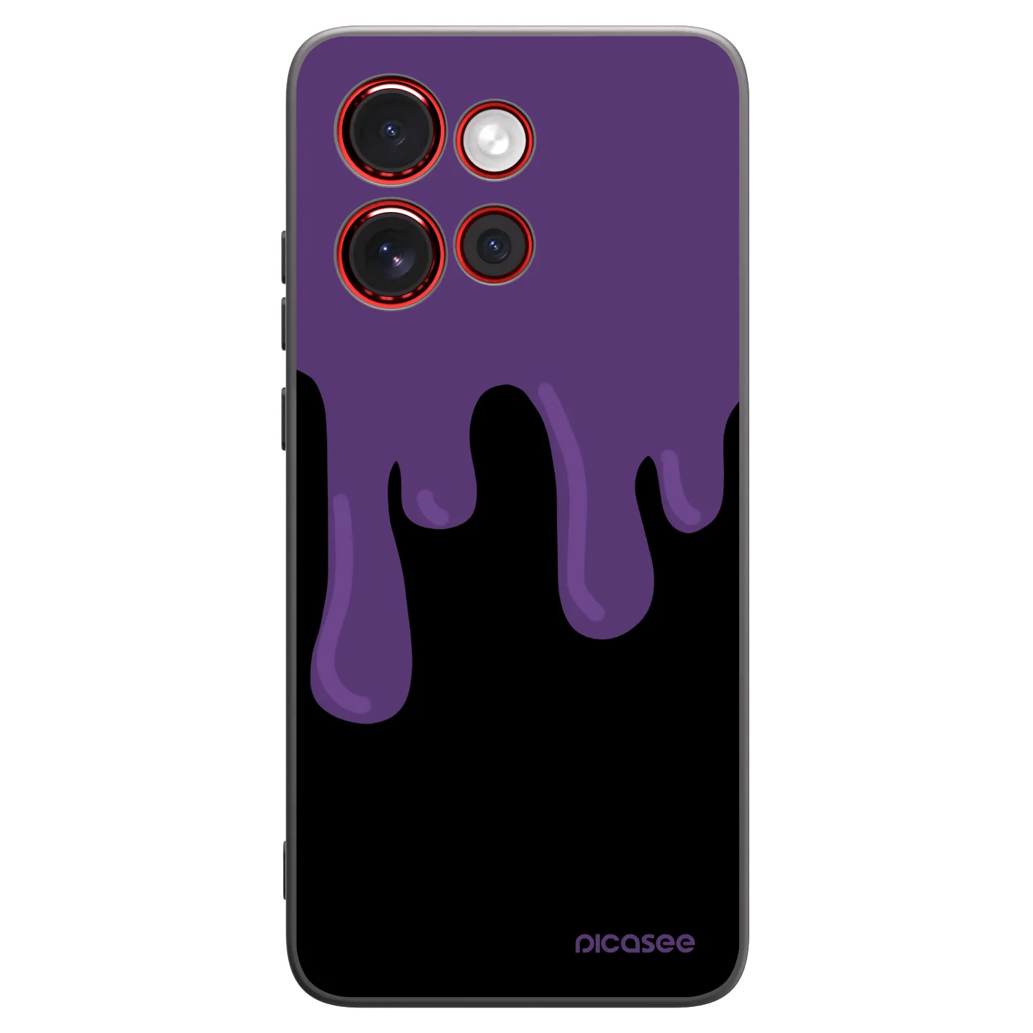Picasee Μαύρη θήκη σιλικόνης για Motorola Edge 60 Neo 5G - Purple spooky