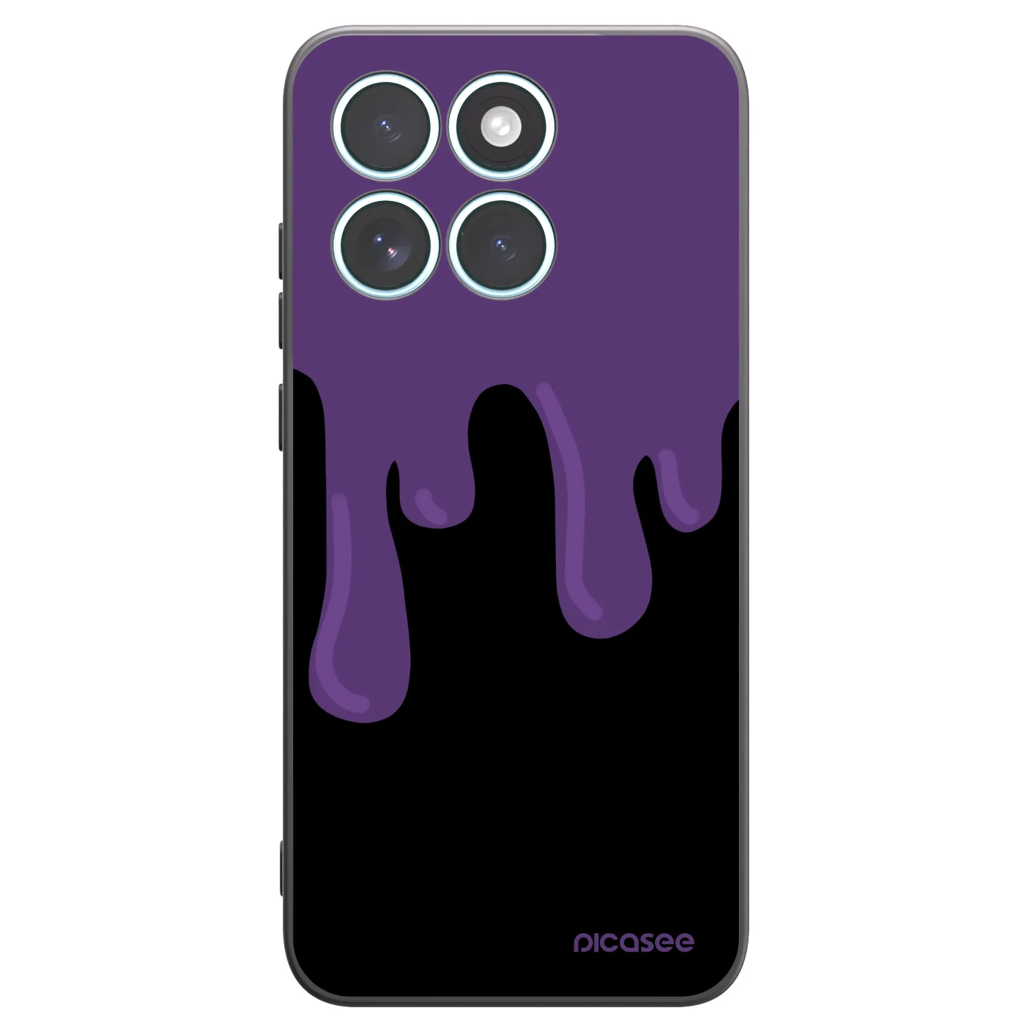 Picasee Μαύρη θήκη σιλικόνης για Motorola Edge 70 Fusion - Purple spooky