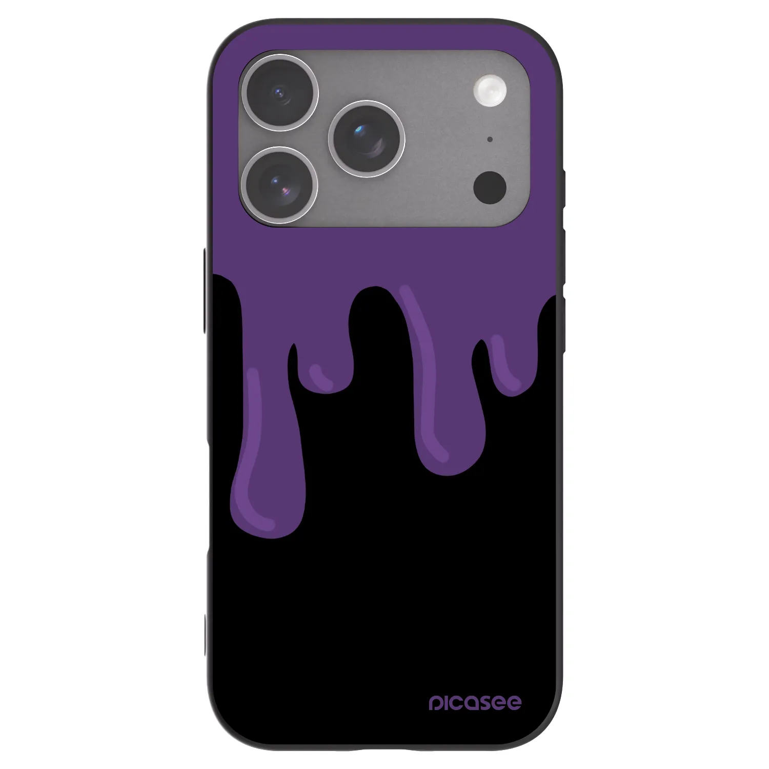 Picasee Μαύρη θήκη σιλικόνης για Apple iPhone 18 Pro - Purple spooky