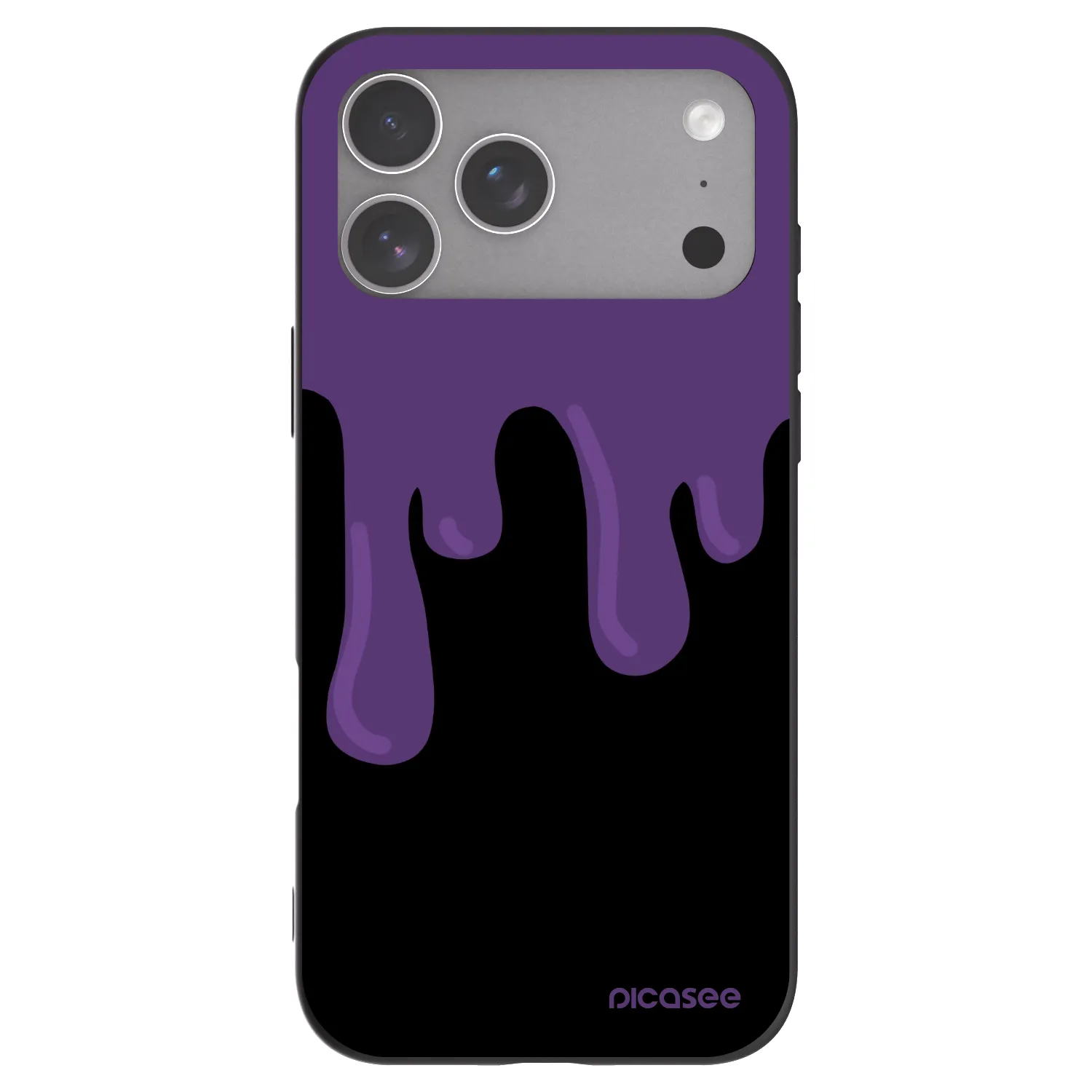 Picasee Μαύρη θήκη σιλικόνης για Apple iPhone 18 Pro Max - Purple spooky