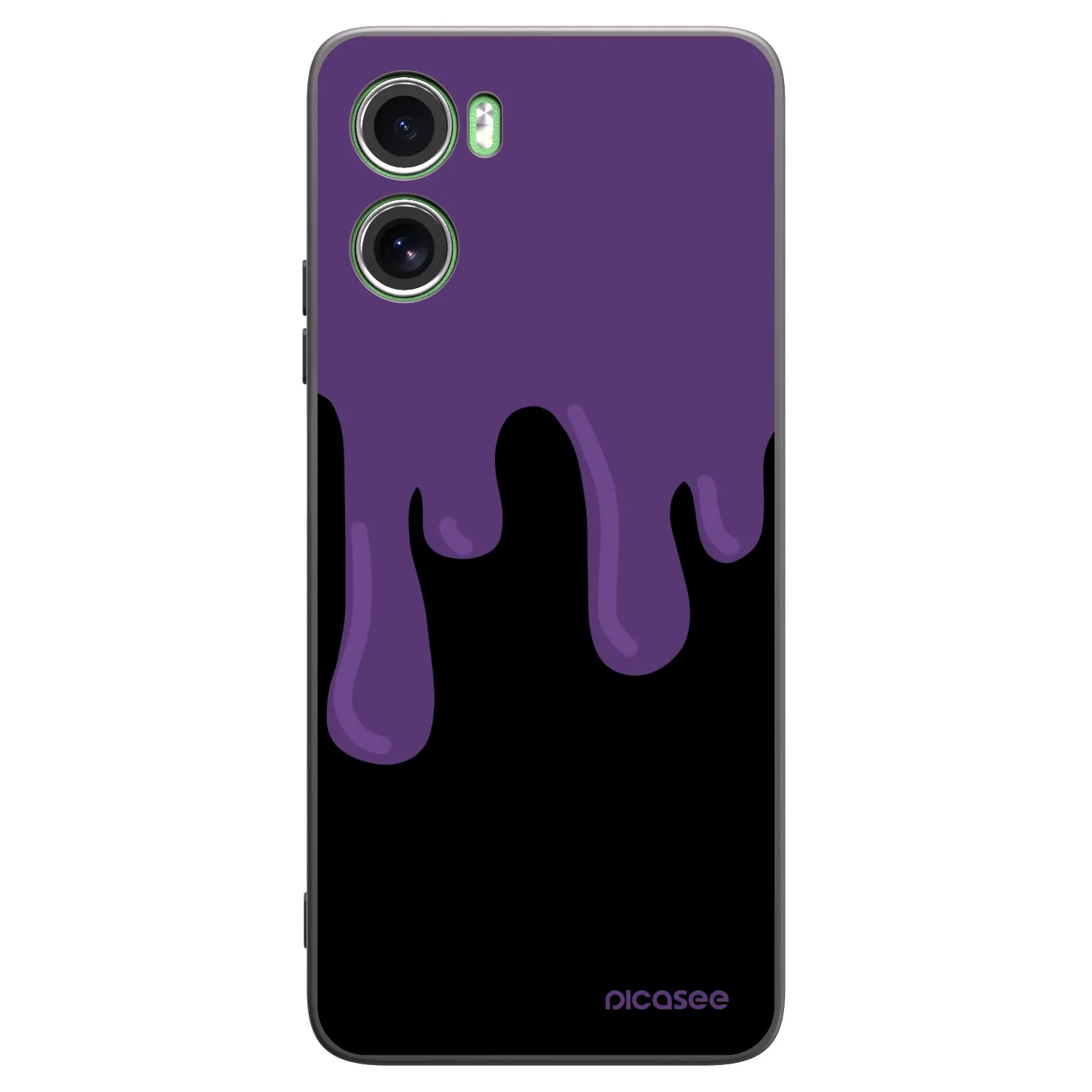 Picasee Μαύρη θήκη σιλικόνης για Motorola Moto G06 - Purple spooky