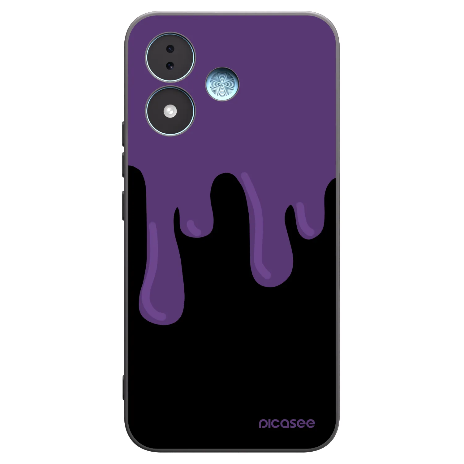 Picasee Μαύρη θήκη σιλικόνης για Xiaomi Redmi Note 17 5G - Purple spooky
