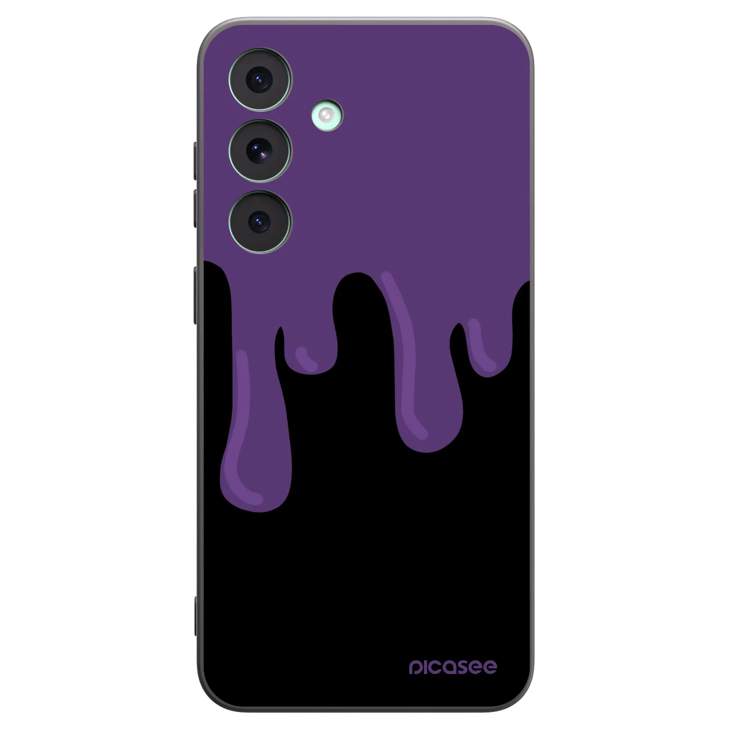 Picasee Μαύρη θήκη σιλικόνης για Samsung Galaxy S26 FE - Purple spooky