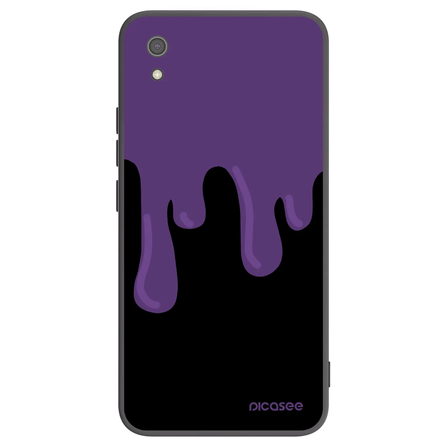 Picasee Μαύρη θήκη σιλικόνης για Xiaomi Redmi 7A - Purple spooky