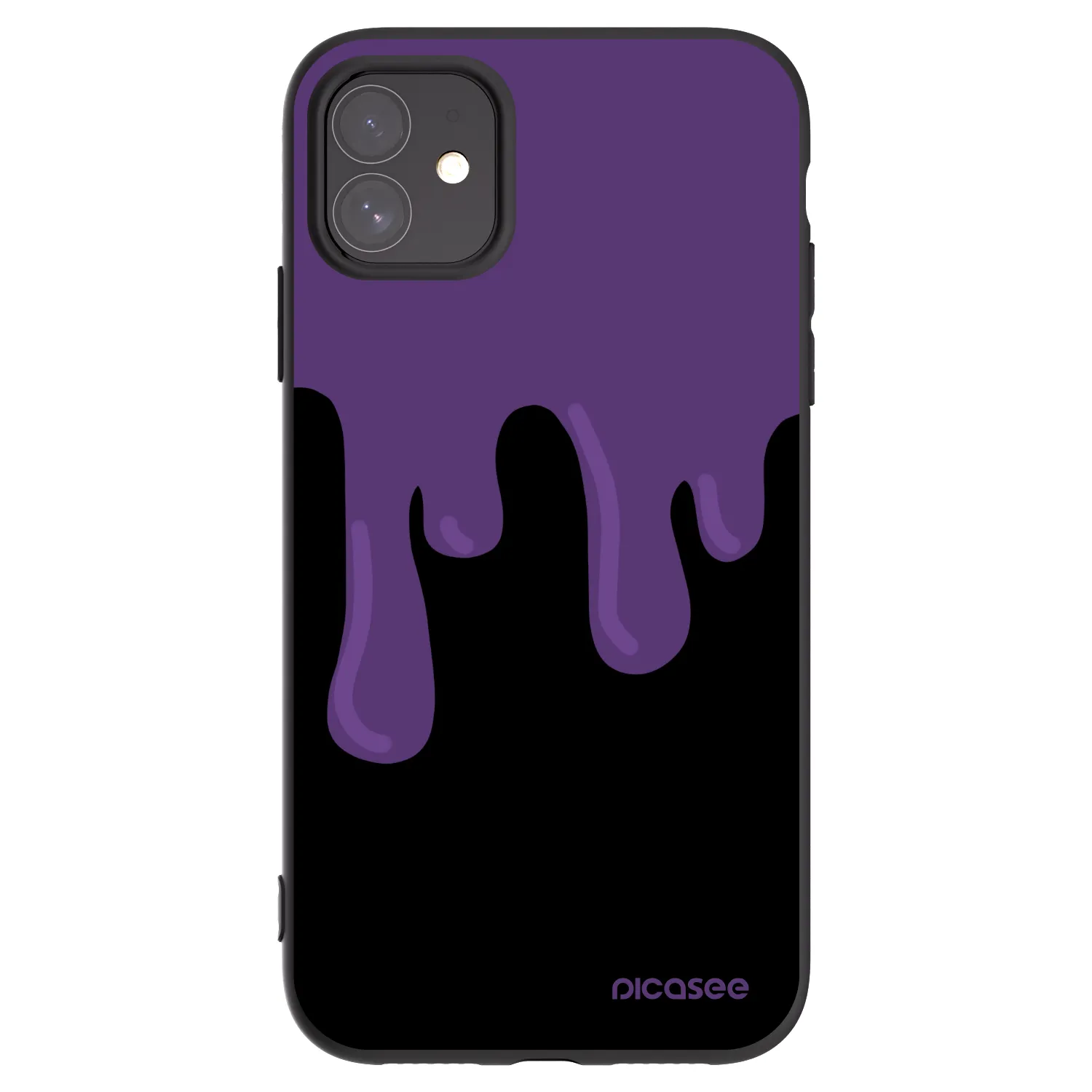 Picasee Μαύρη θήκη σιλικόνης για Apple iPhone 11 - Purple spooky