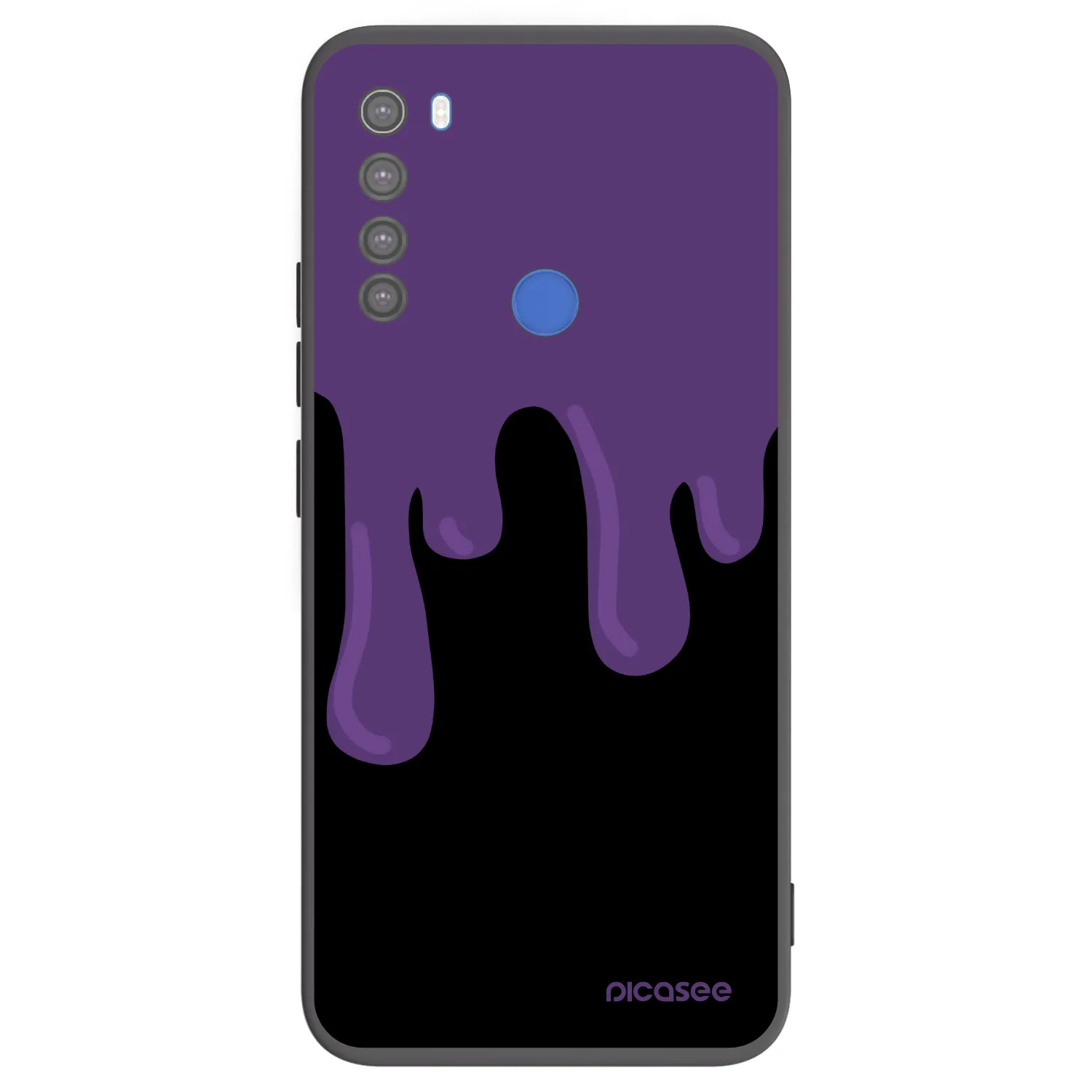 Picasee Μαύρη θήκη σιλικόνης για Xiaomi Redmi Note 8T - Purple spooky