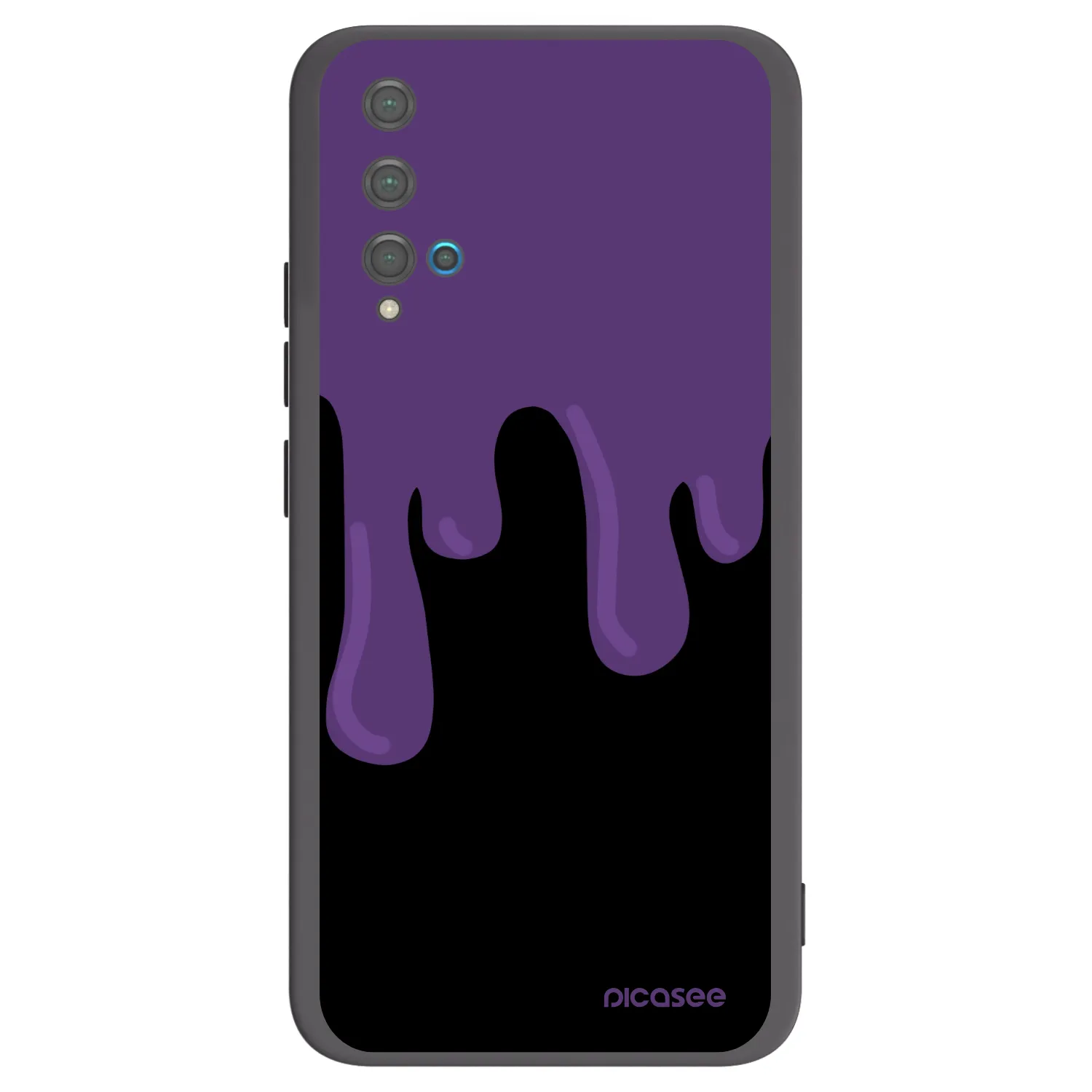 Picasee Μαύρη θήκη σιλικόνης για Huawei Nova 5T - Purple spooky