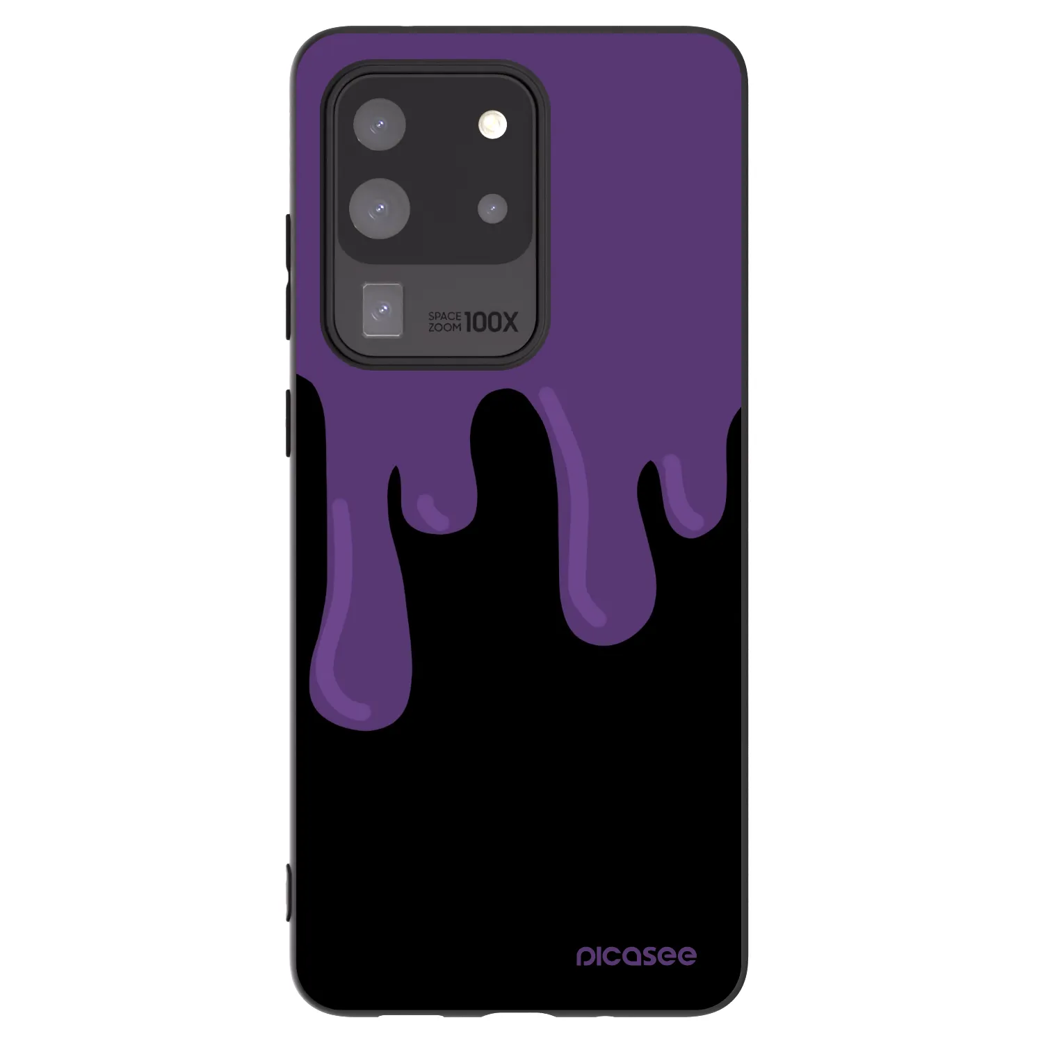 Picasee Μαύρη θήκη σιλικόνης για Samsung Galaxy S20 Ultra 5G G988F - Purple spooky