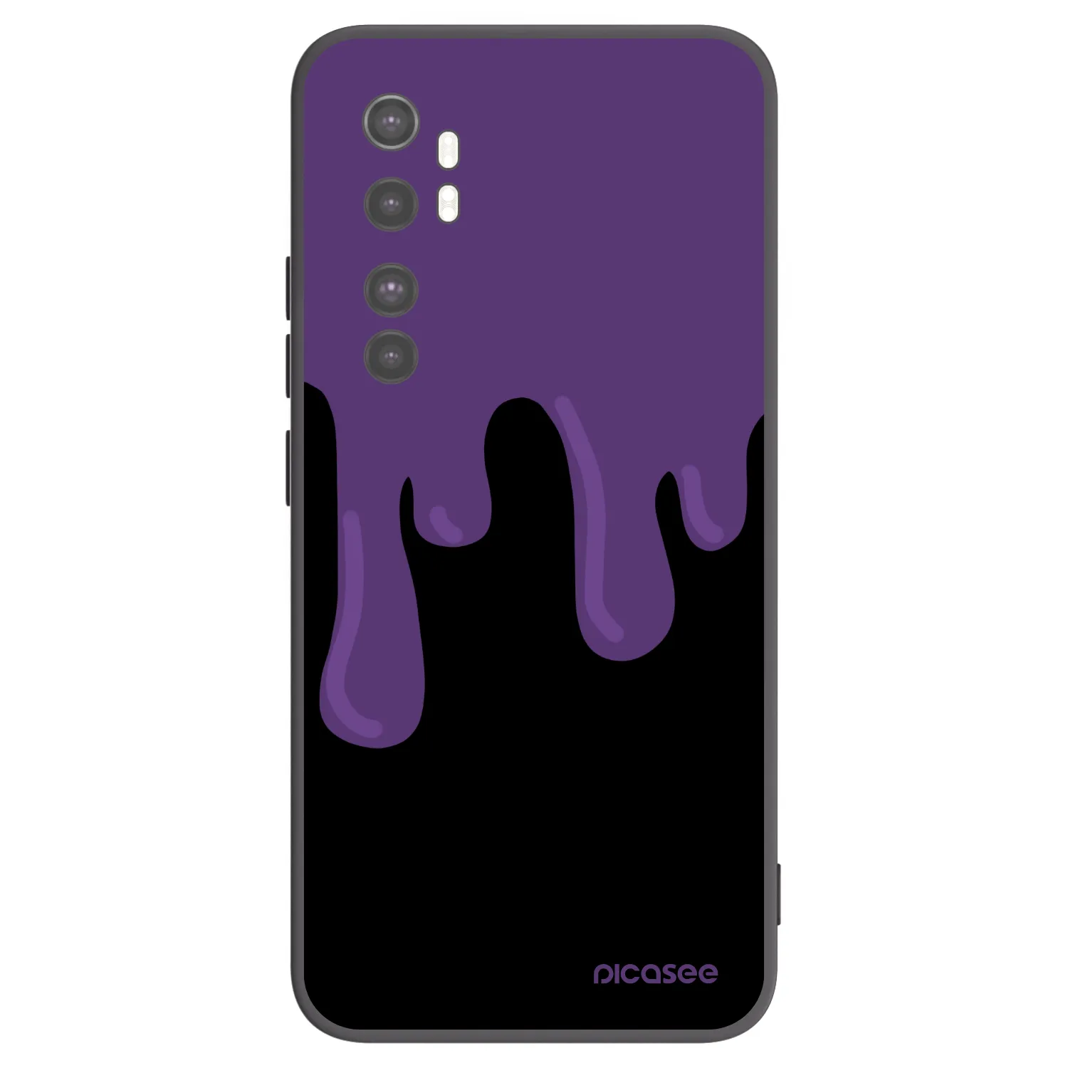 Picasee Μαύρη θήκη σιλικόνης για Xiaomi Mi Note 10 Lite - Purple spooky