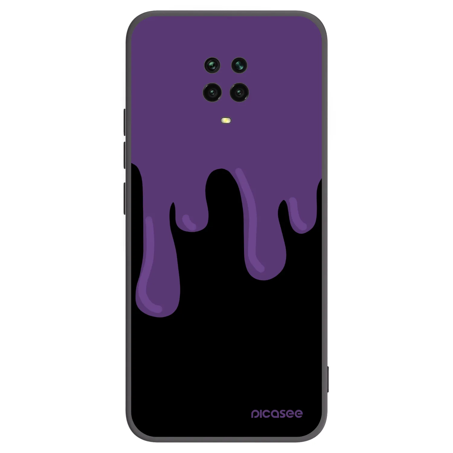 Picasee Μαύρη θήκη σιλικόνης για Xiaomi Redmi Note 9S - Purple spooky