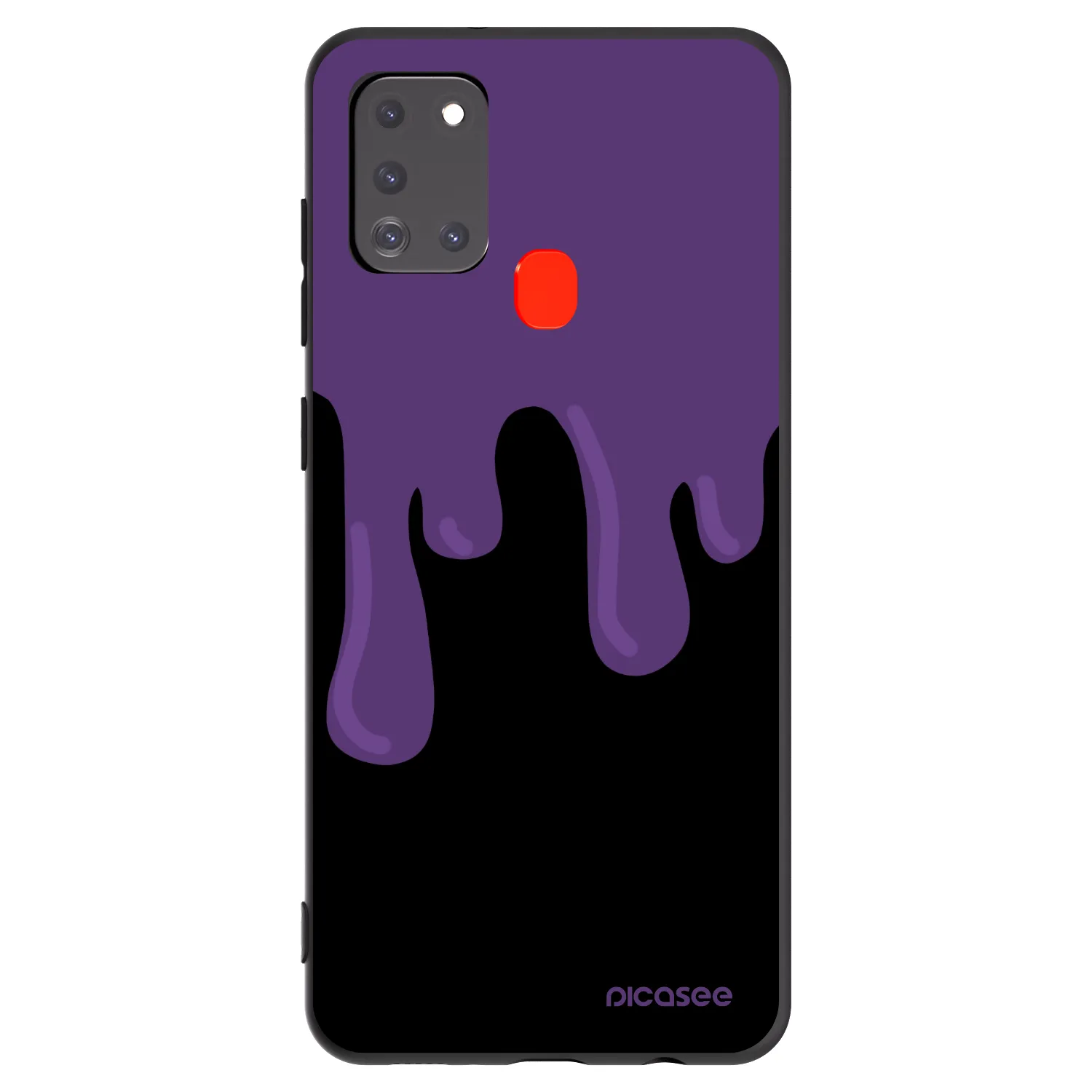 Picasee Μαύρη θήκη σιλικόνης για Samsung Galaxy A21s - Purple spooky