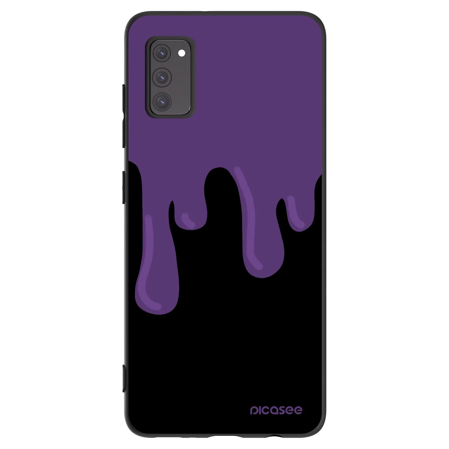 Picasee Μαύρη θήκη σιλικόνης για Samsung Galaxy A41 A415F - Purple spooky