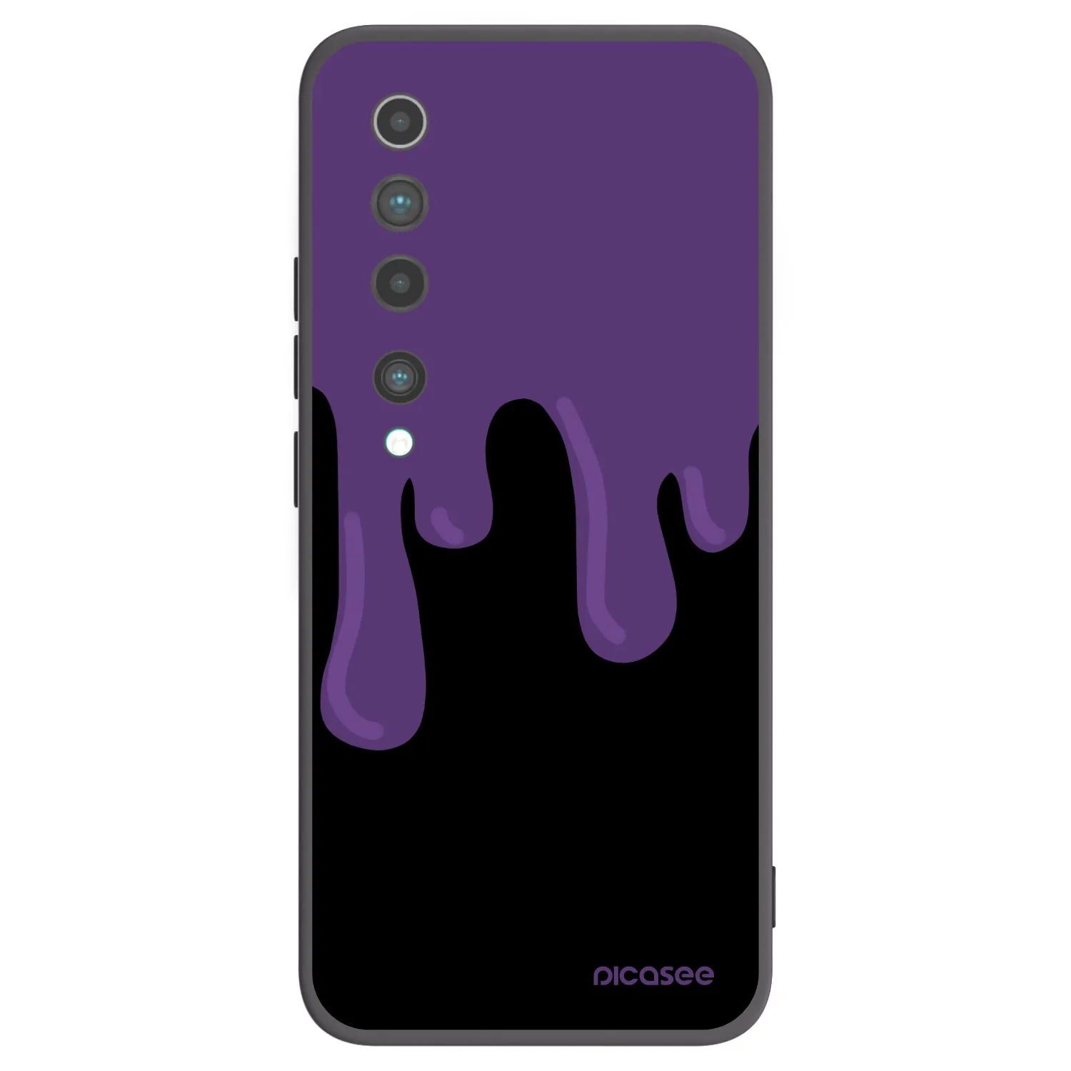 Picasee Μαύρη θήκη σιλικόνης για Xiaomi Mi 10 - Purple spooky