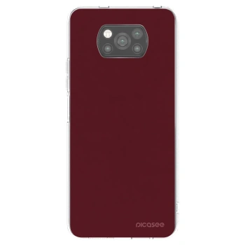 Picasee Μαύρη θήκη σιλικόνης για Xiaomi Poco X3 - Burgundy red