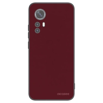Picasee Μαύρη θήκη σιλικόνης για Xiaomi 12 - Burgundy red