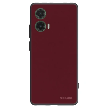 Picasee Μαύρη θήκη σιλικόνης για Motorola Moto G35 5G - Burgundy red