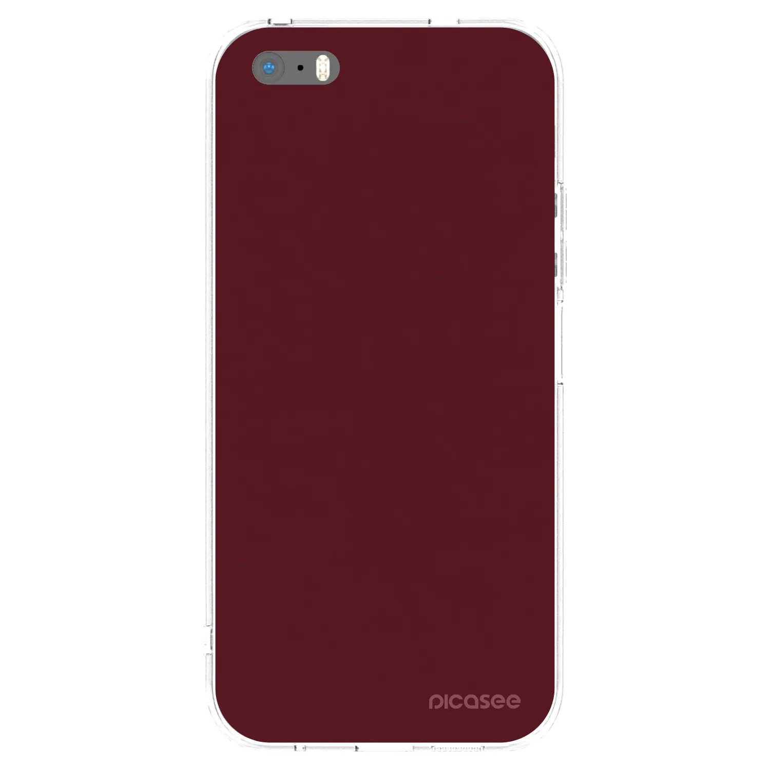 Picasee διαφανής θήκη σιλικόνης Apple iPhone 5/5S/SE - Burgundy red