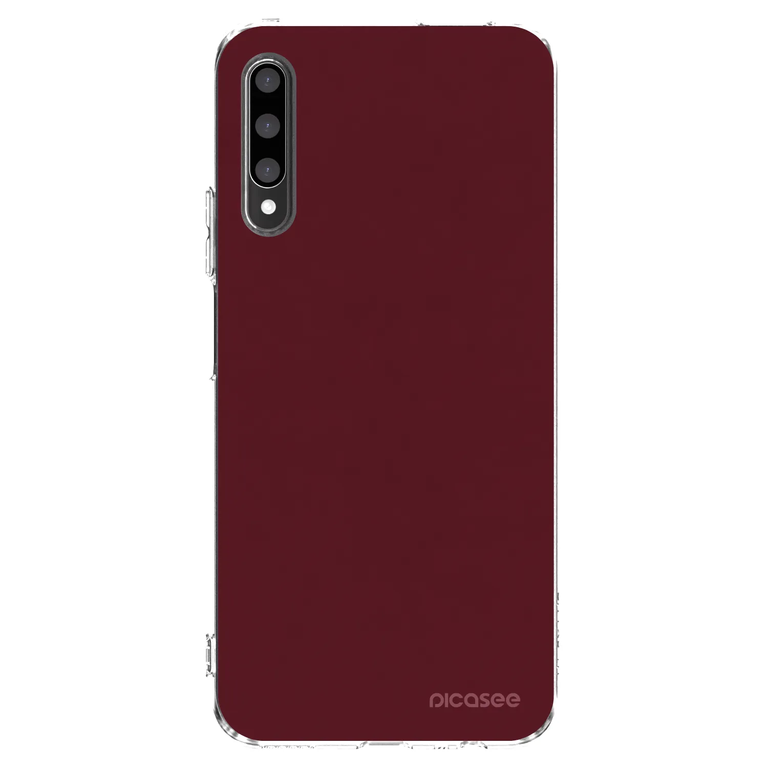 Picasee διαφανής θήκη σιλικόνης Honor 9X Pro - Burgundy red