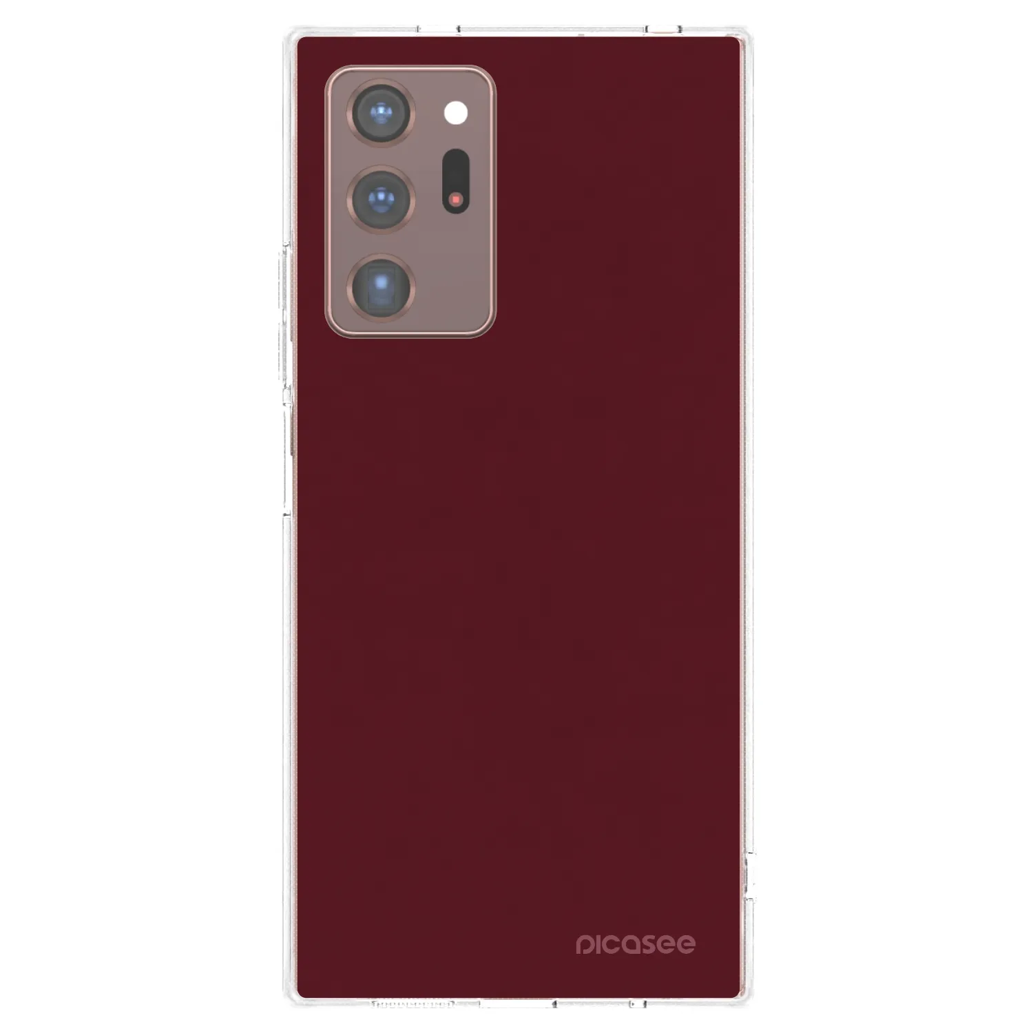 Picasee διαφανής θήκη σιλικόνης Samsung Galaxy Note 20 Ultra - Burgundy red