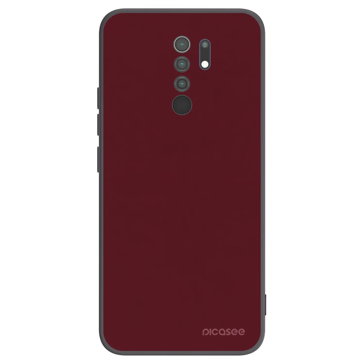 Picasee Μαύρη θήκη σιλικόνης για Xiaomi Redmi 9 - Burgundy red