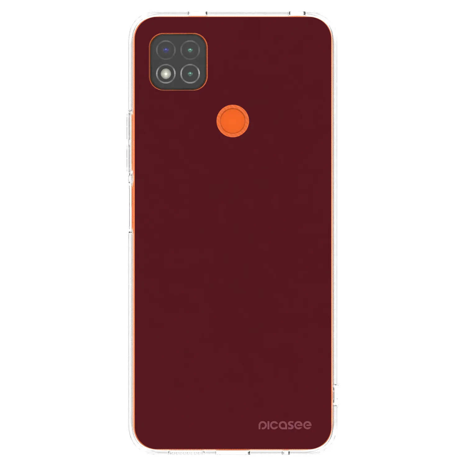 Picasee διαφανής θήκη σιλικόνης Xiaomi Redmi 9C - Burgundy red