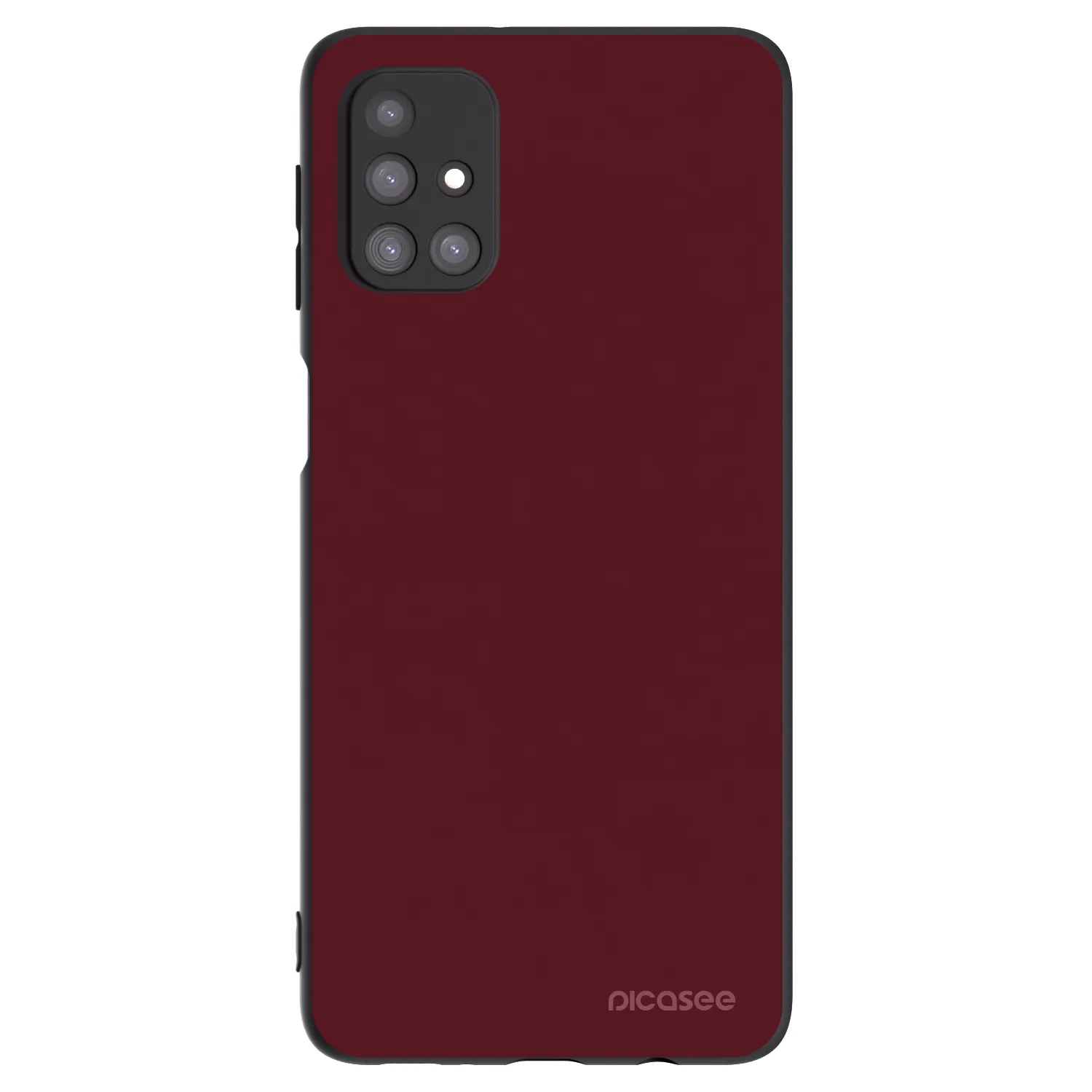 Picasee Μαύρη θήκη σιλικόνης για Samsung Galaxy M31s - Burgundy red