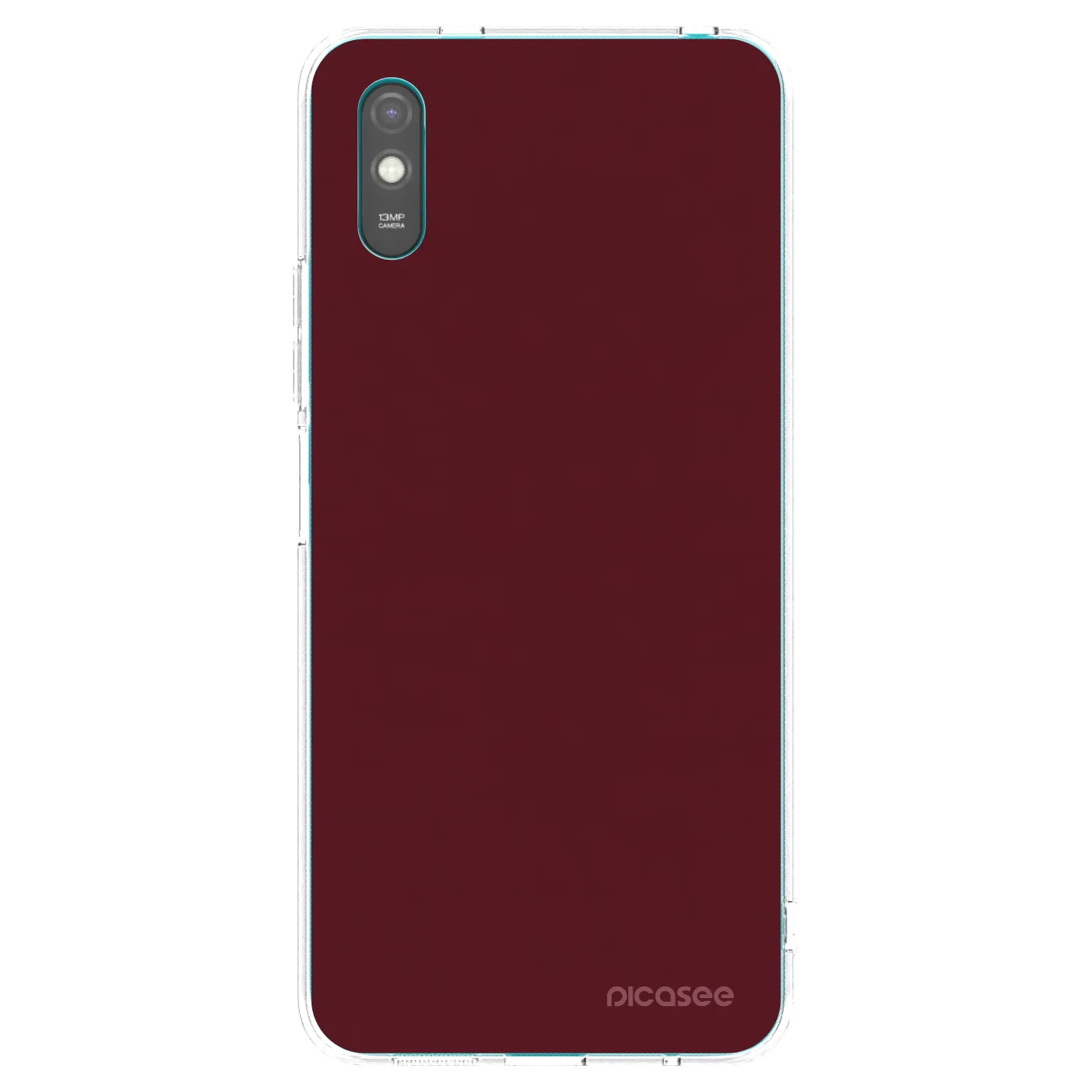 Picasee διαφανής θήκη σιλικόνης Xiaomi Redmi 9A - Burgundy red