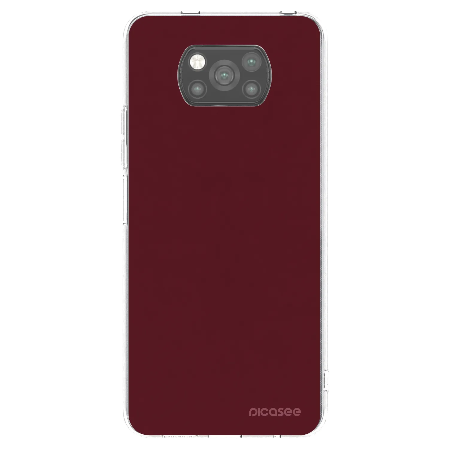 Picasee Μαύρη θήκη σιλικόνης για Xiaomi Poco X3 - Burgundy red