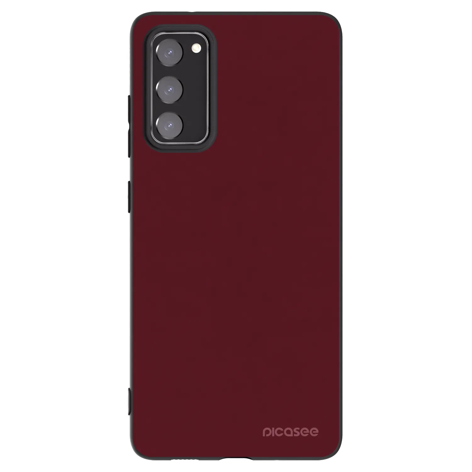 Picasee Μαύρη θήκη σιλικόνης για Samsung Galaxy S20 FE - Burgundy red