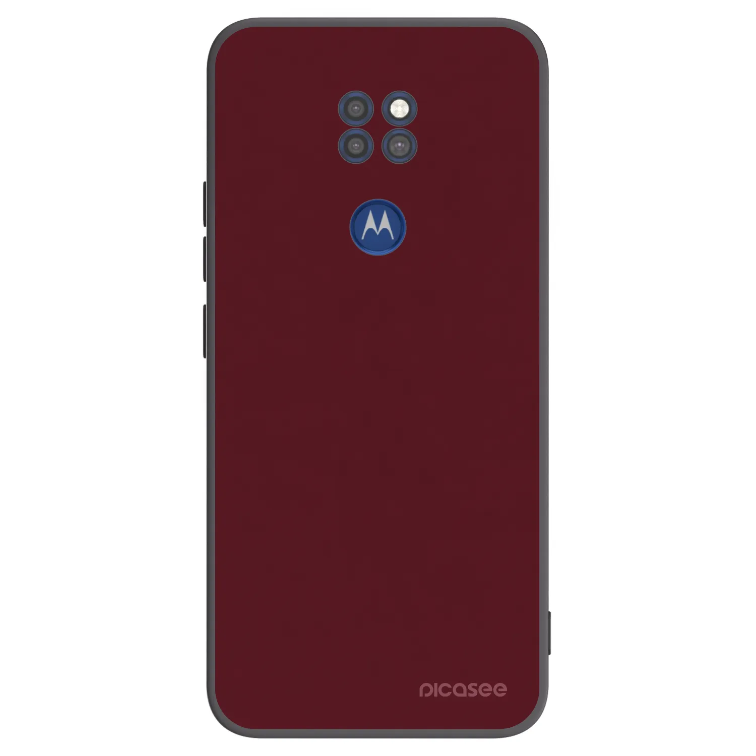 Picasee Μαύρη θήκη σιλικόνης για Motorola Moto G9 Play - Burgundy red
