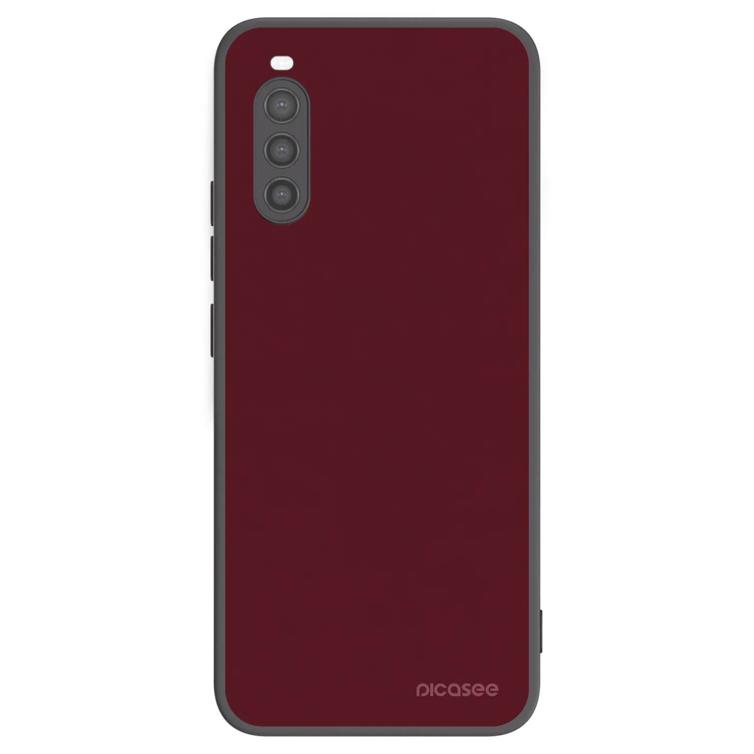 Picasee Μαύρη θήκη σιλικόνης για Sony Xperia 10 II - Burgundy red