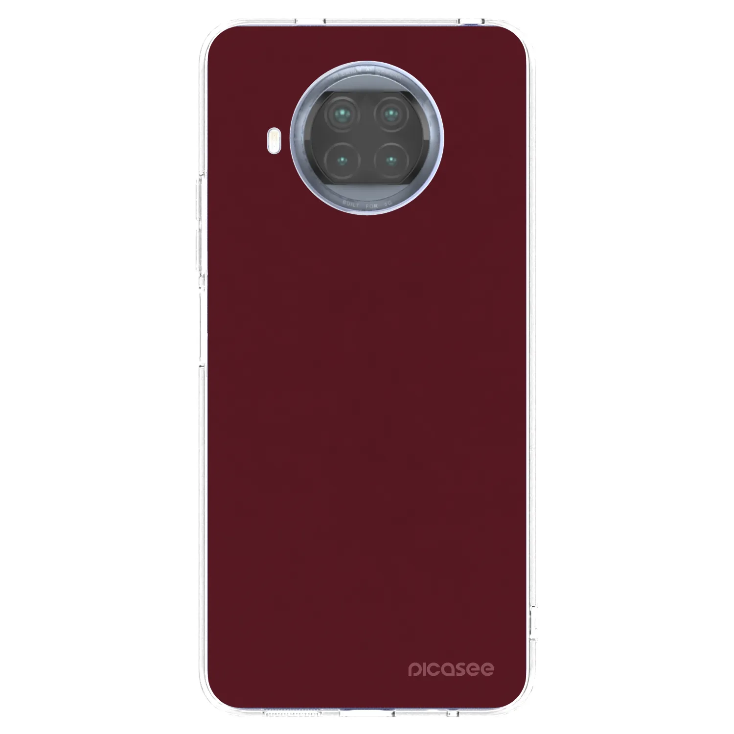Picasee διαφανής θήκη σιλικόνης Xiaomi Mi 10T Lite - Burgundy red