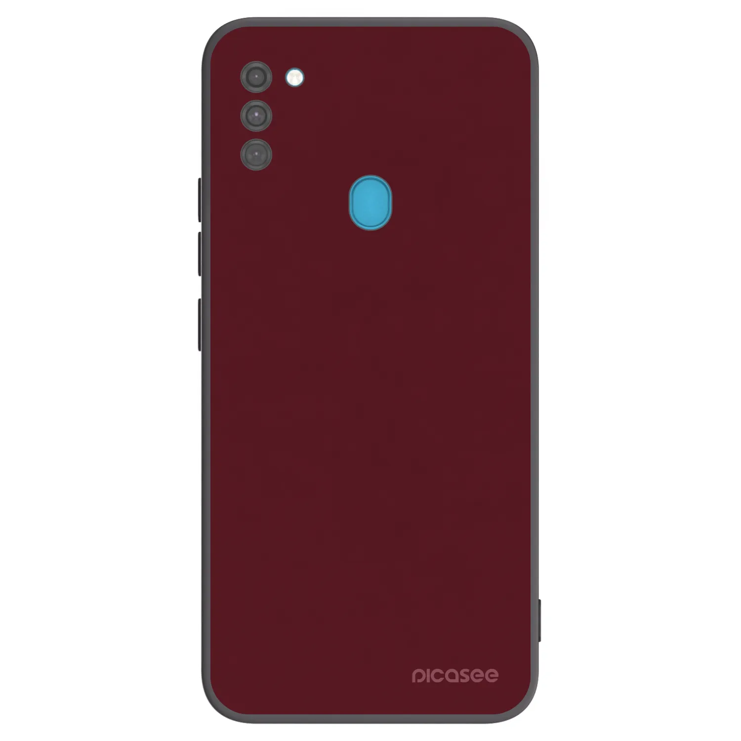 Picasee Μαύρη θήκη σιλικόνης για Samsung Galaxy M11 - Burgundy red