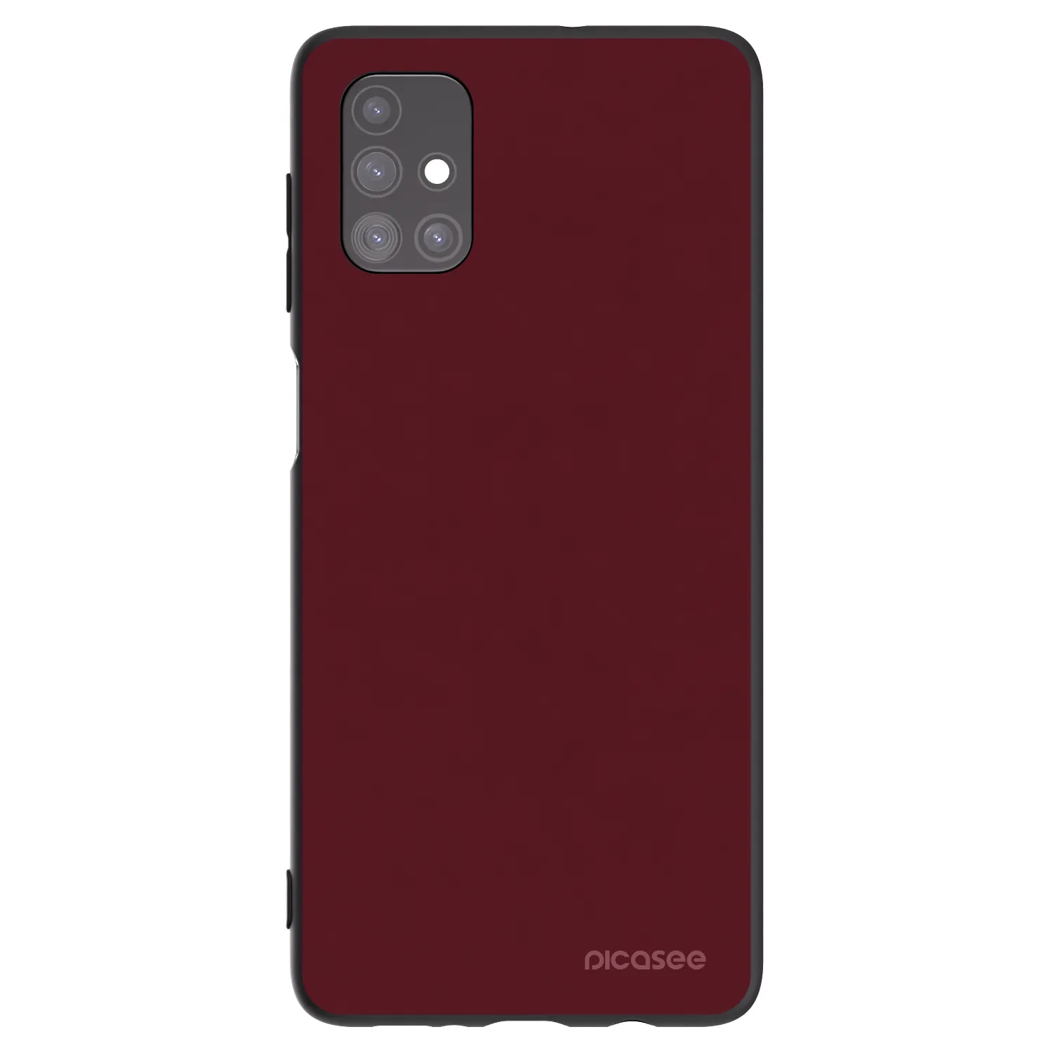 Picasee Μαύρη θήκη σιλικόνης για Samsung Galaxy M51 M515F - Burgundy red