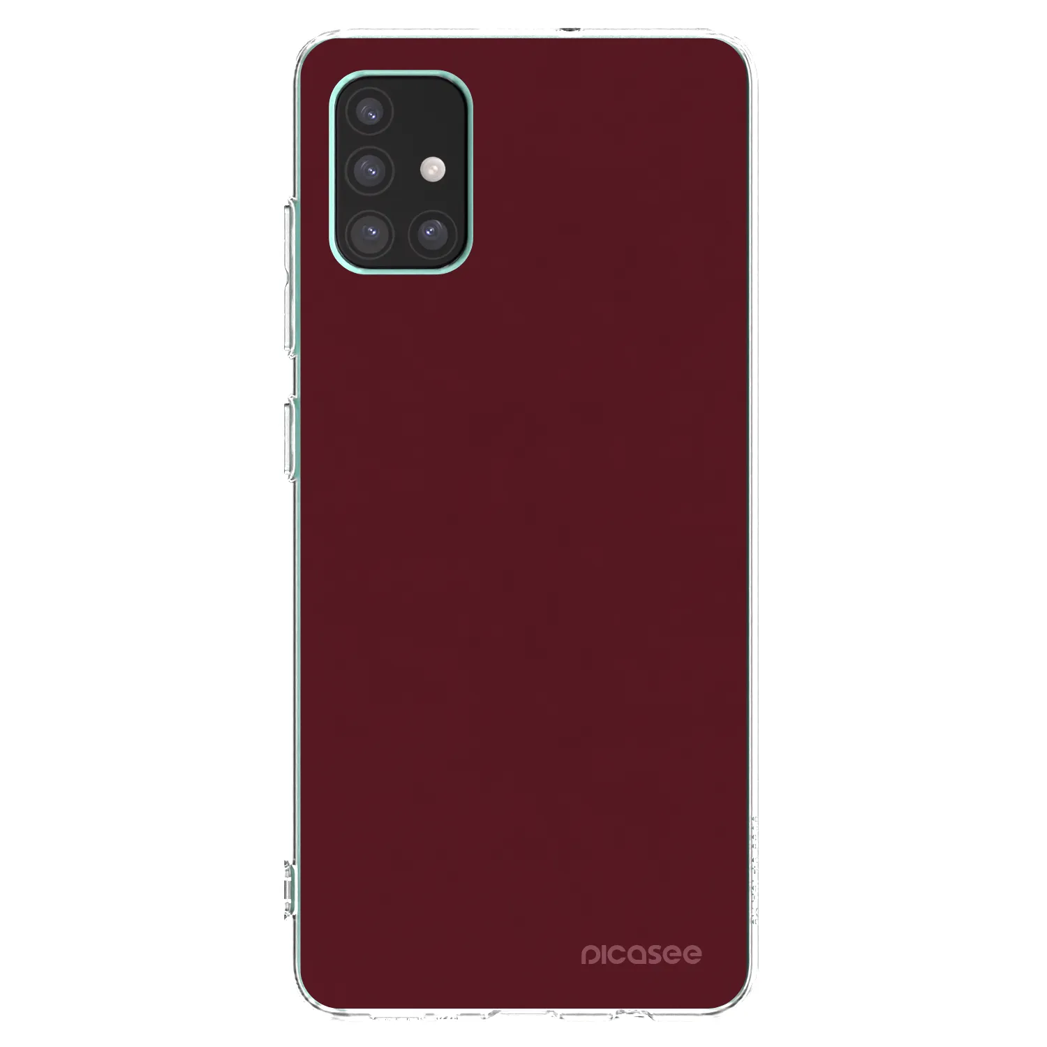 Picasee διαφανής θήκη σιλικόνης Samsung Galaxy M51 M515F - Burgundy red