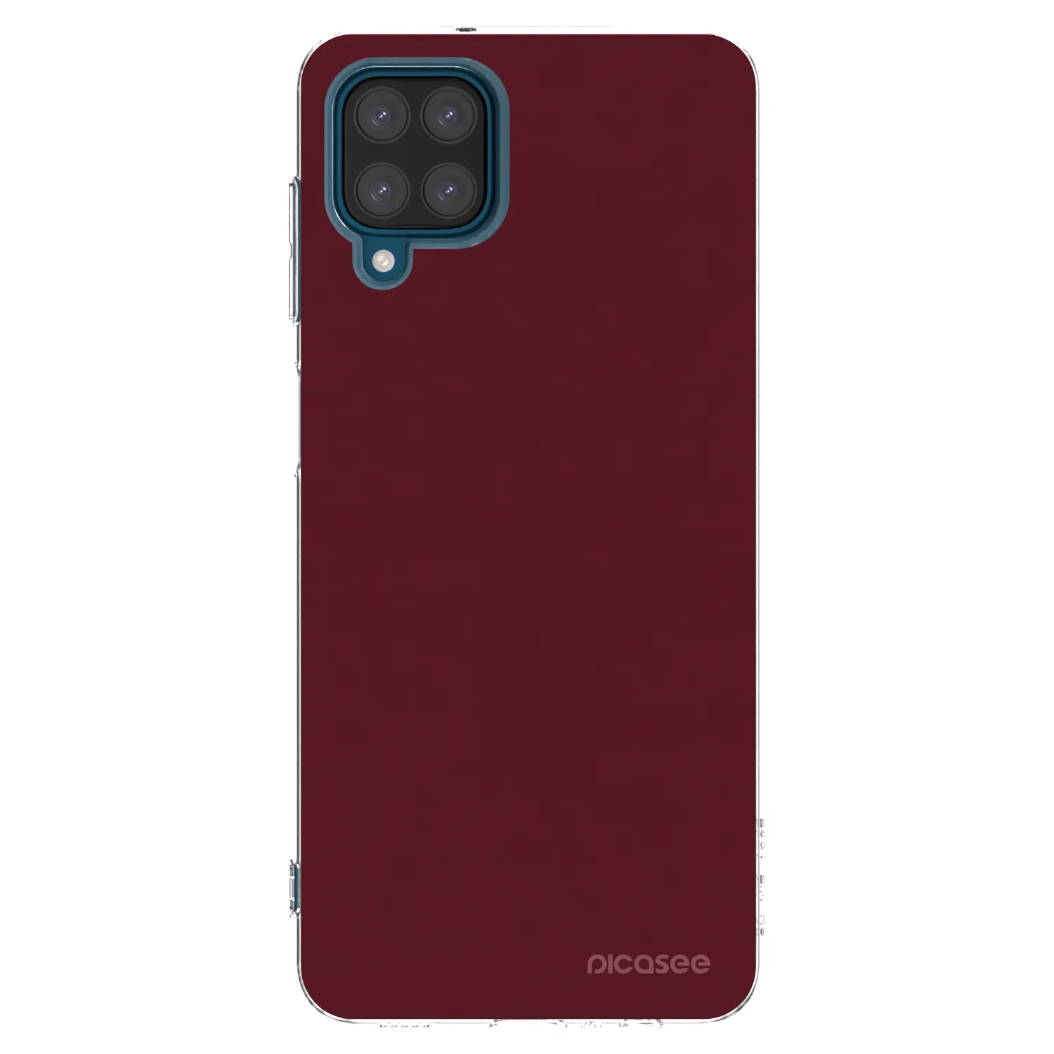 Picasee διαφανής θήκη σιλικόνης Samsung Galaxy A12 A125F - Burgundy red
