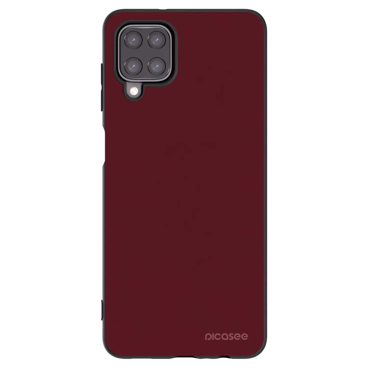 Picasee Μαύρη θήκη σιλικόνης για Samsung Galaxy A12 A125F - Burgundy red