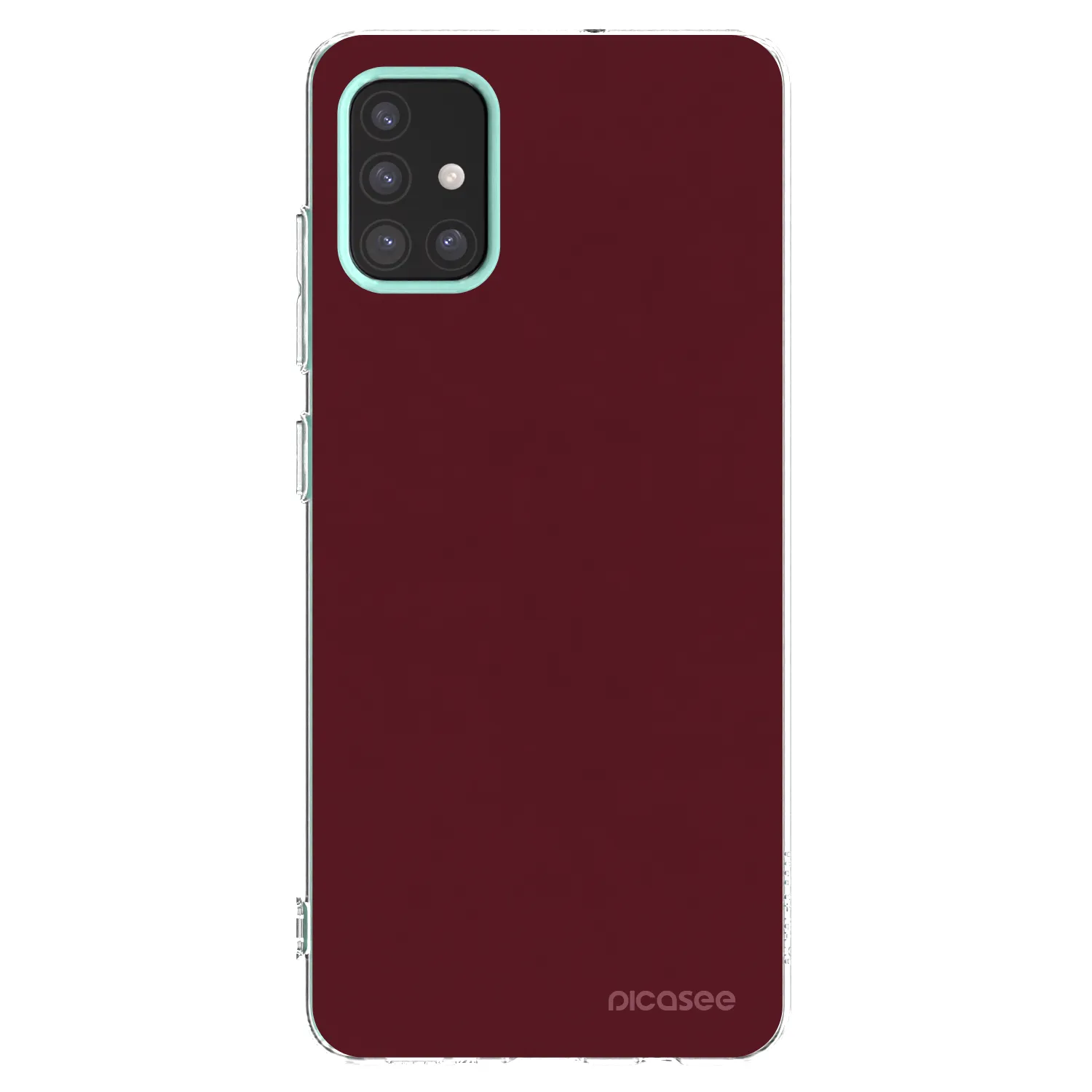 Picasee διαφανής θήκη σιλικόνης Samsung Galaxy M31s - Burgundy red