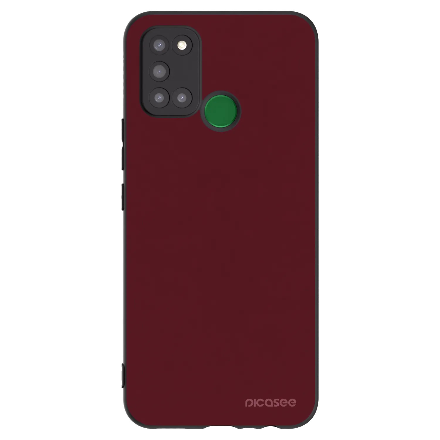 Picasee Μαύρη θήκη σιλικόνης για Realme 7i - Burgundy red
