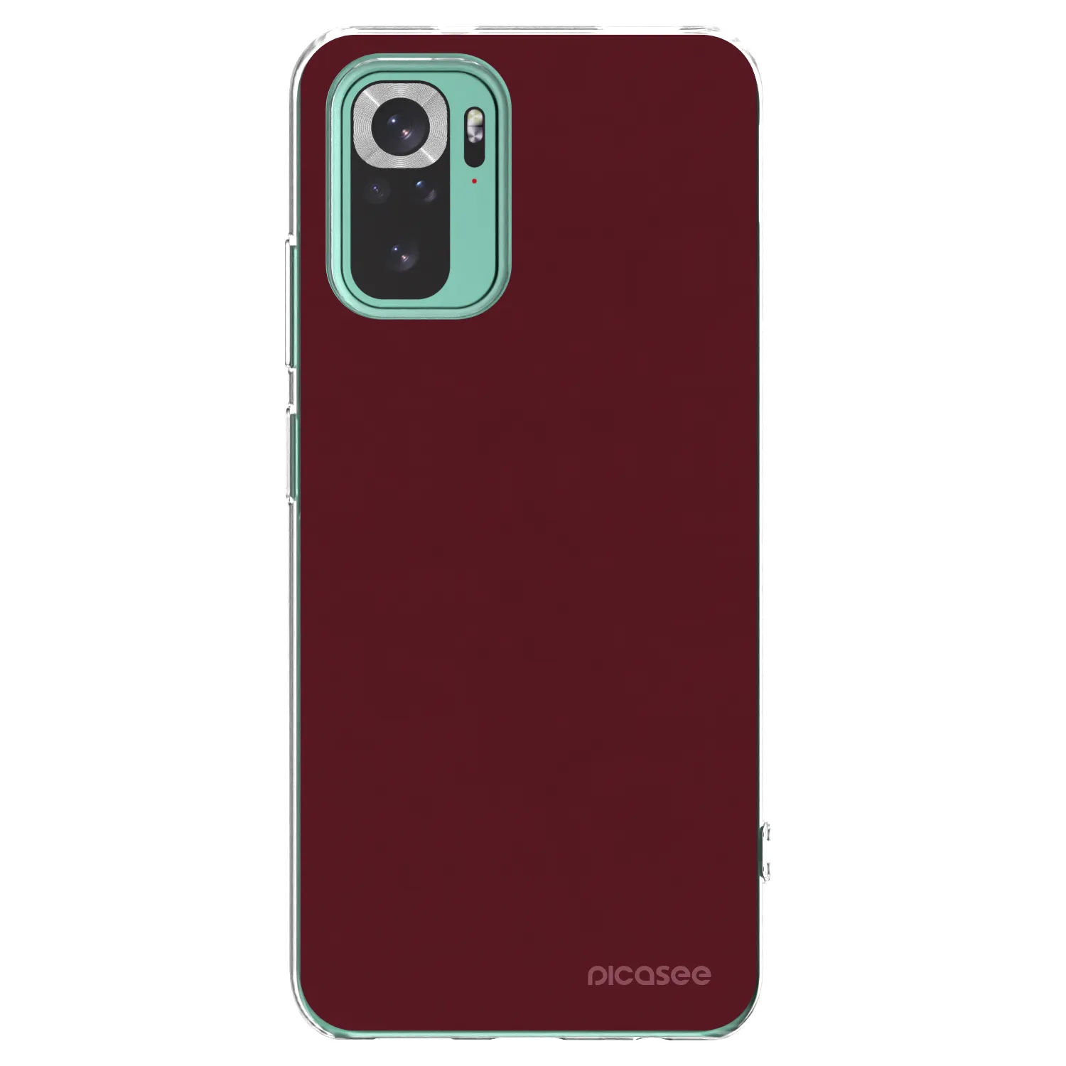 Picasee διαφανής θήκη σιλικόνης Xiaomi Redmi Note 10 Pro - Burgundy red