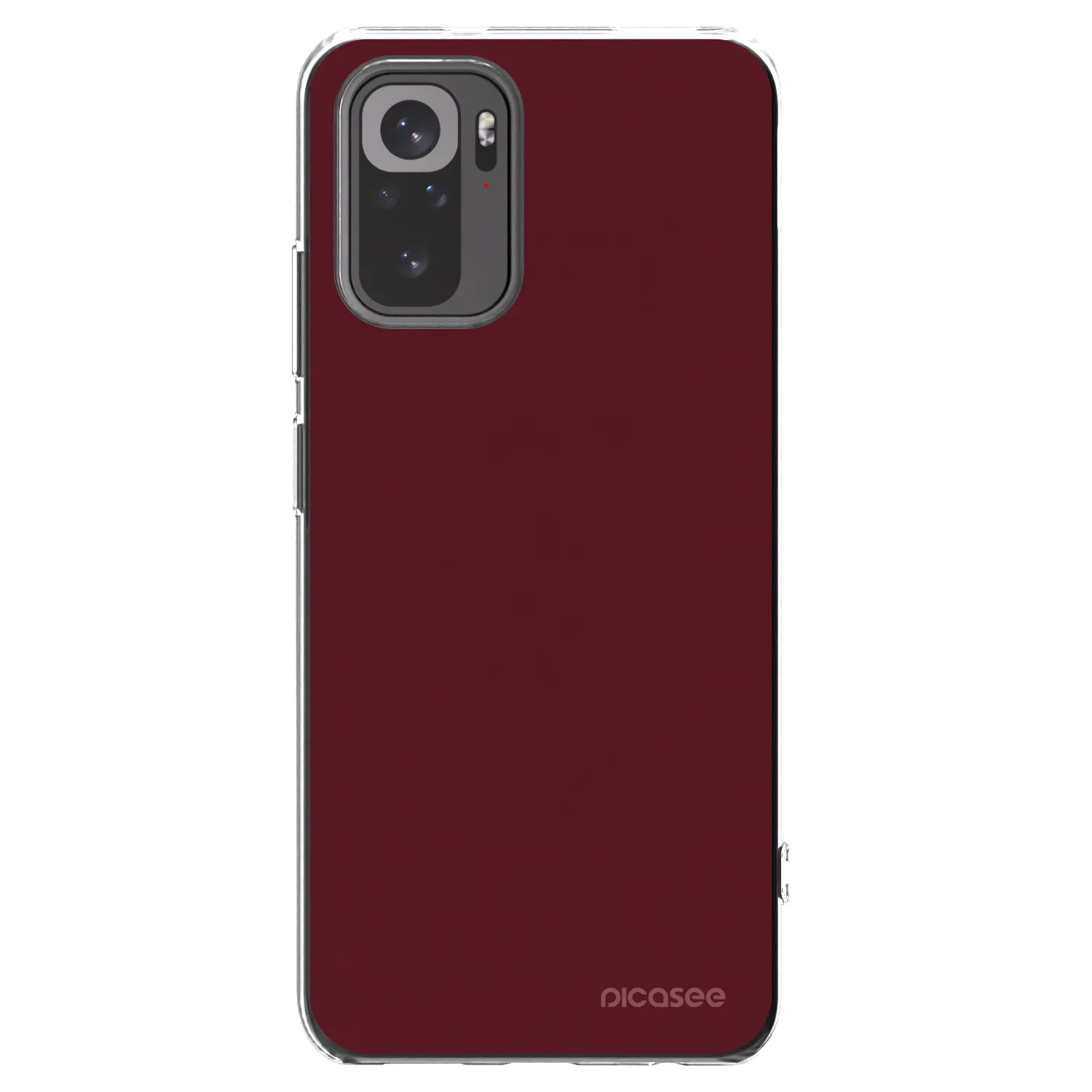 Picasee διαφανής θήκη σιλικόνης Xiaomi Redmi Note 10S - Burgundy red
