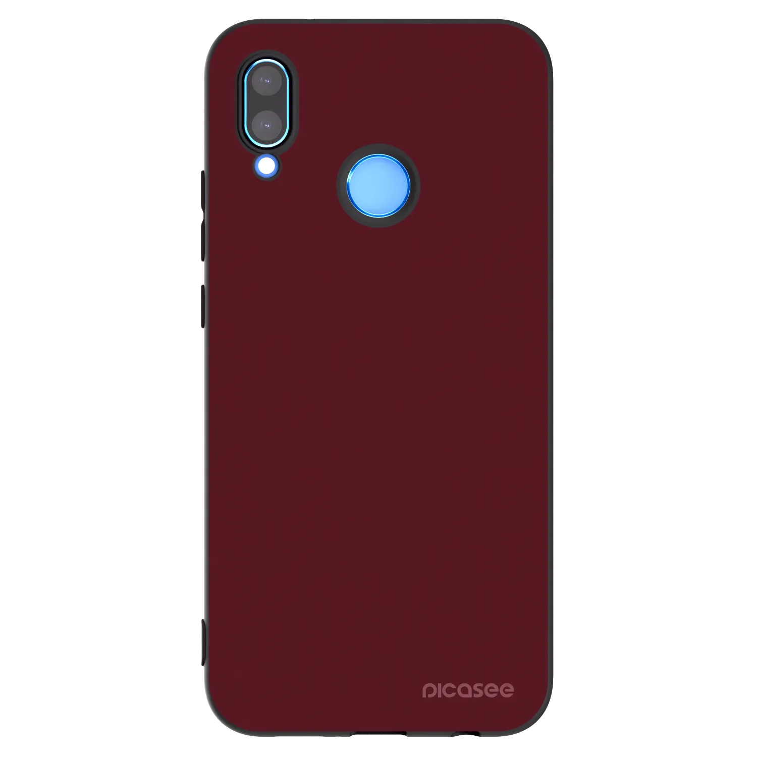 Picasee Μαύρη θήκη σιλικόνης για Huawei P20 Lite - Burgundy red