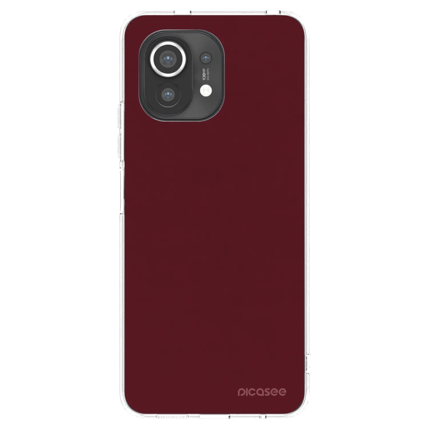 Picasee διαφανής θήκη σιλικόνης Xiaomi Mi 11 - Burgundy red