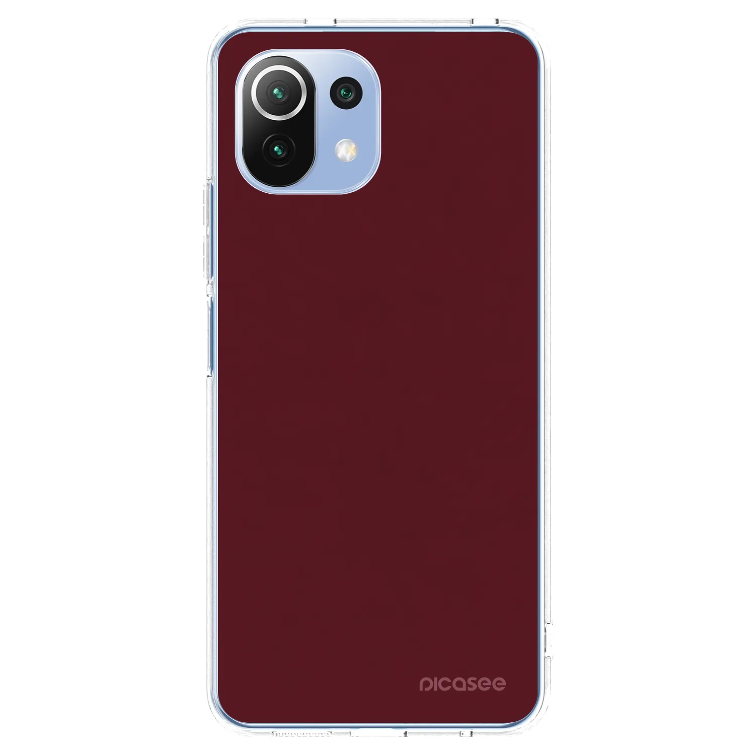 Picasee διαφανής θήκη σιλικόνης Xiaomi Mi 11 Lite - Burgundy red